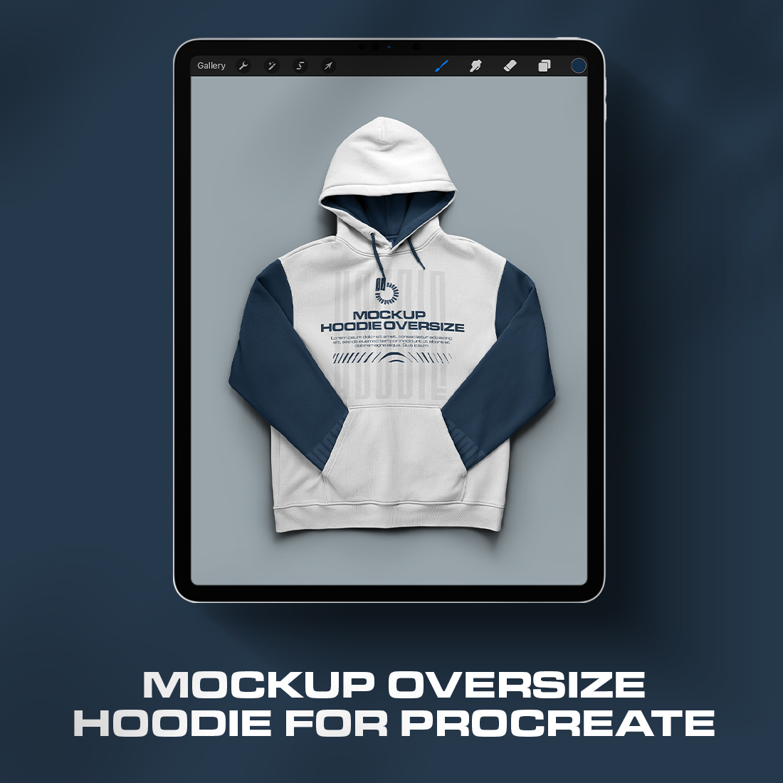 4 Mockups Unisex Oversize Hoodie for Procreate