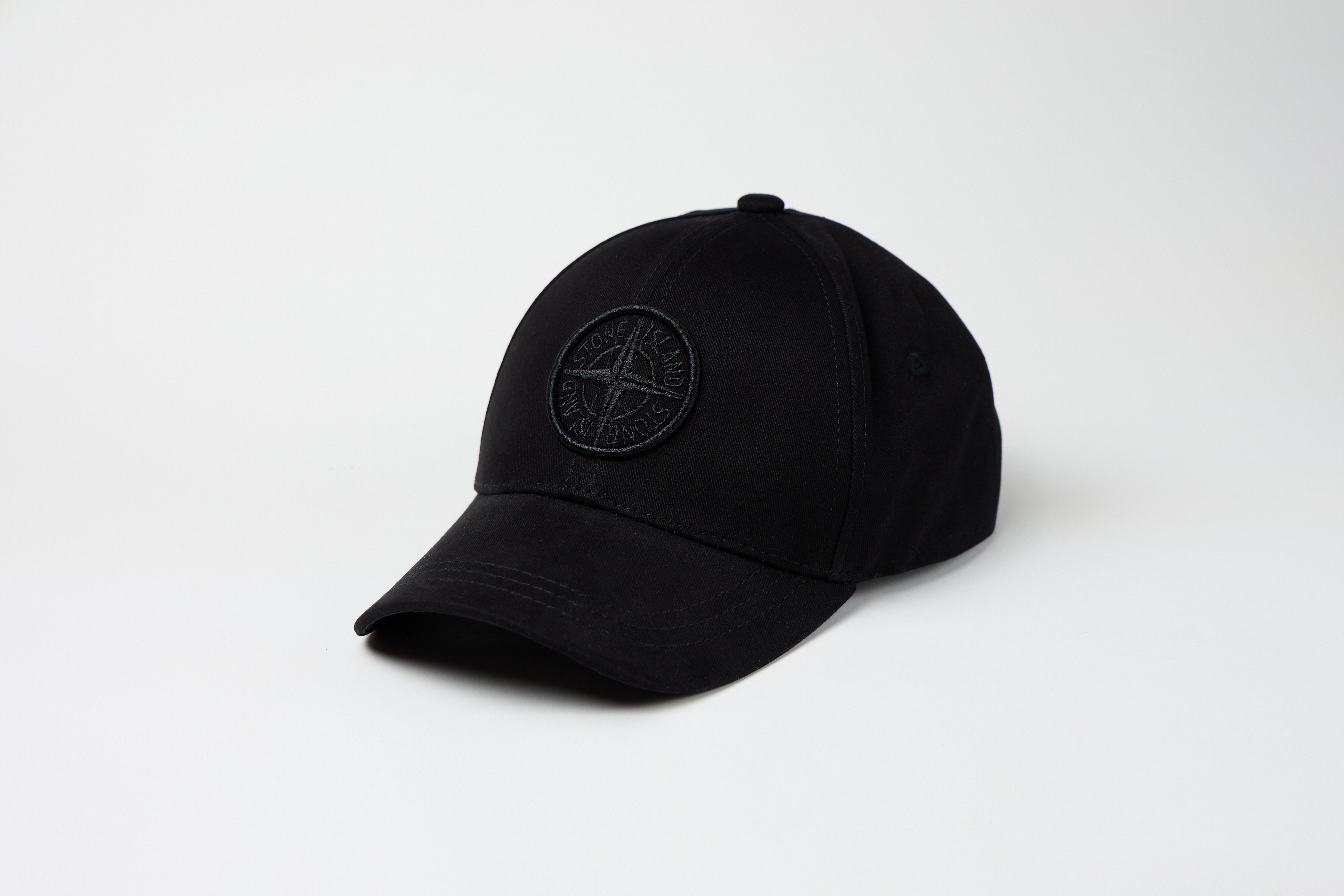 Бейсболка Stone Island - Стоун Айленд Вишивка Чорна Копія