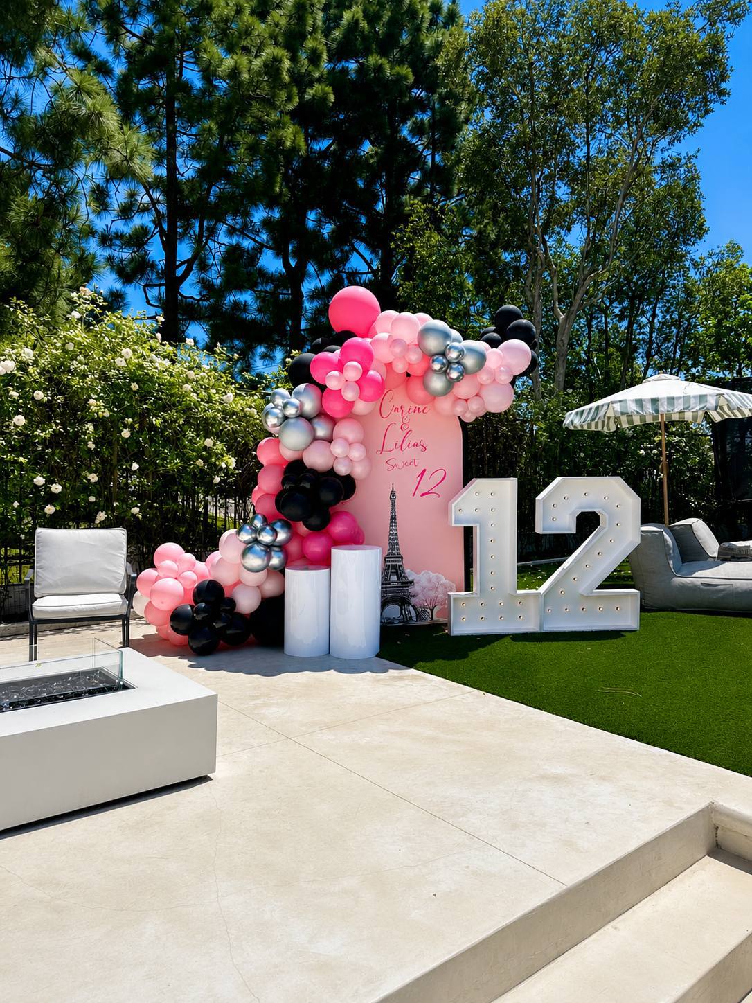 Paris Style Balloon Backdrop for Girls