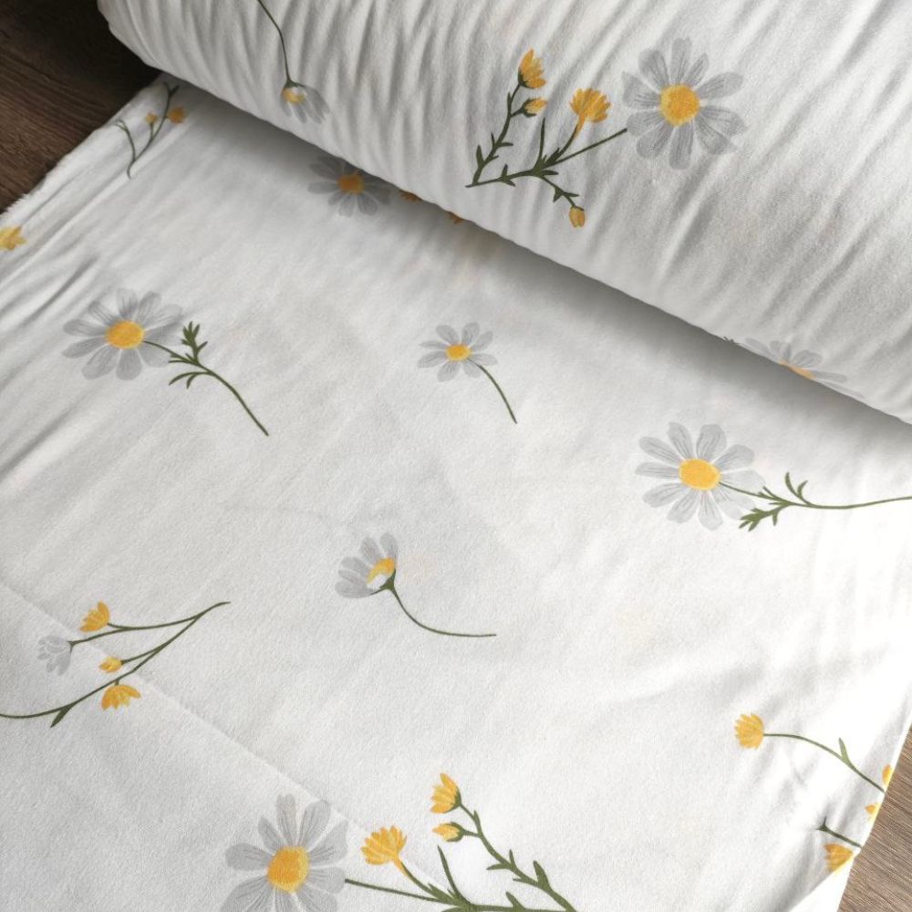 Тканина фланель-Ромашка