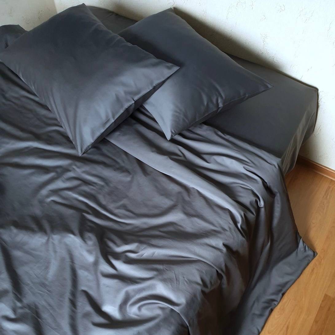 Постільна білизна з сатину, колір Graphite