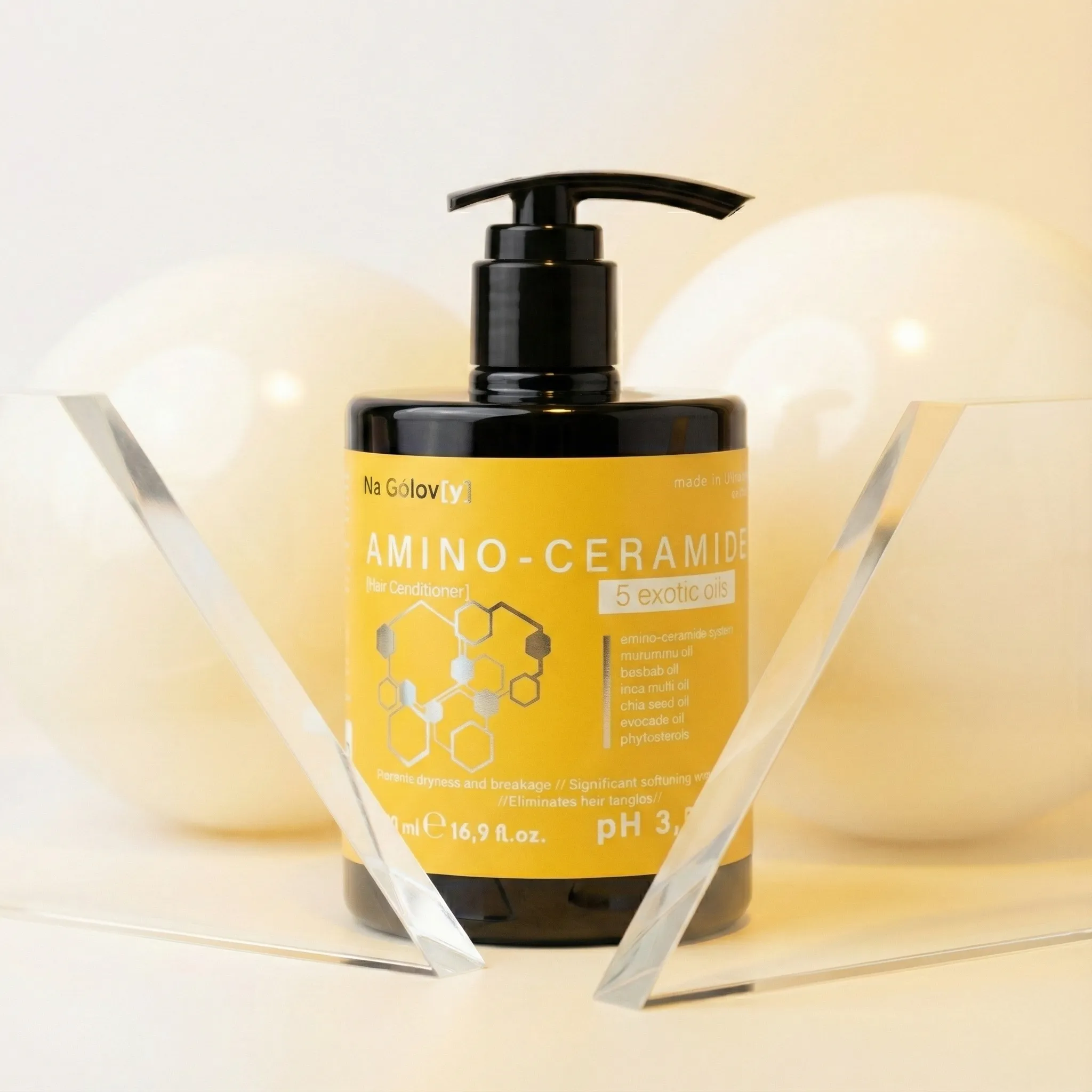 Аміно-церамідний кондиціонер для волосся 5 екзотичних олій 500мл