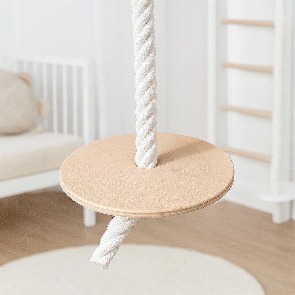 Sitzscheibe – Rundes Holz-Sitzbrett für Klettersets (ohne Seil)