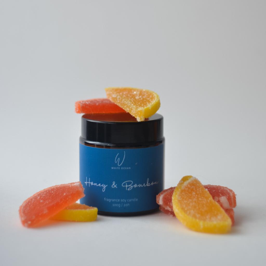Honey & Bourbon (Мед та Бурбон) - парфумована свічка ручної роботи
