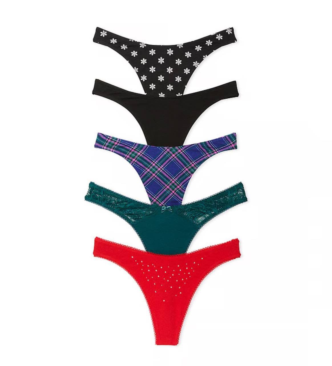 Набір трусиків 5-Pack Logo Cotton Thong Panties