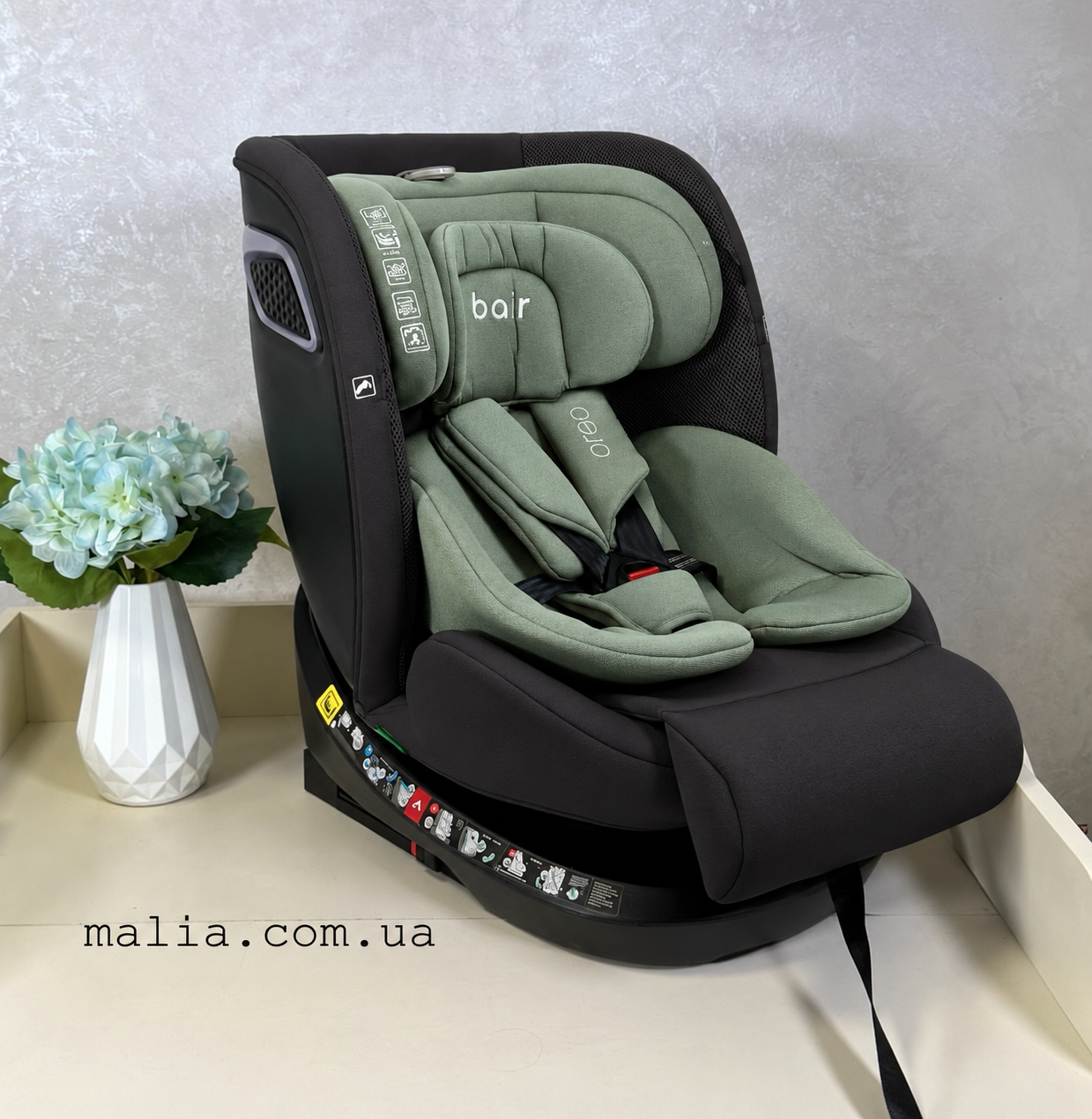 Автокрісло Bair Oreo 360 i-size Iso-fix BO-05 black-green
