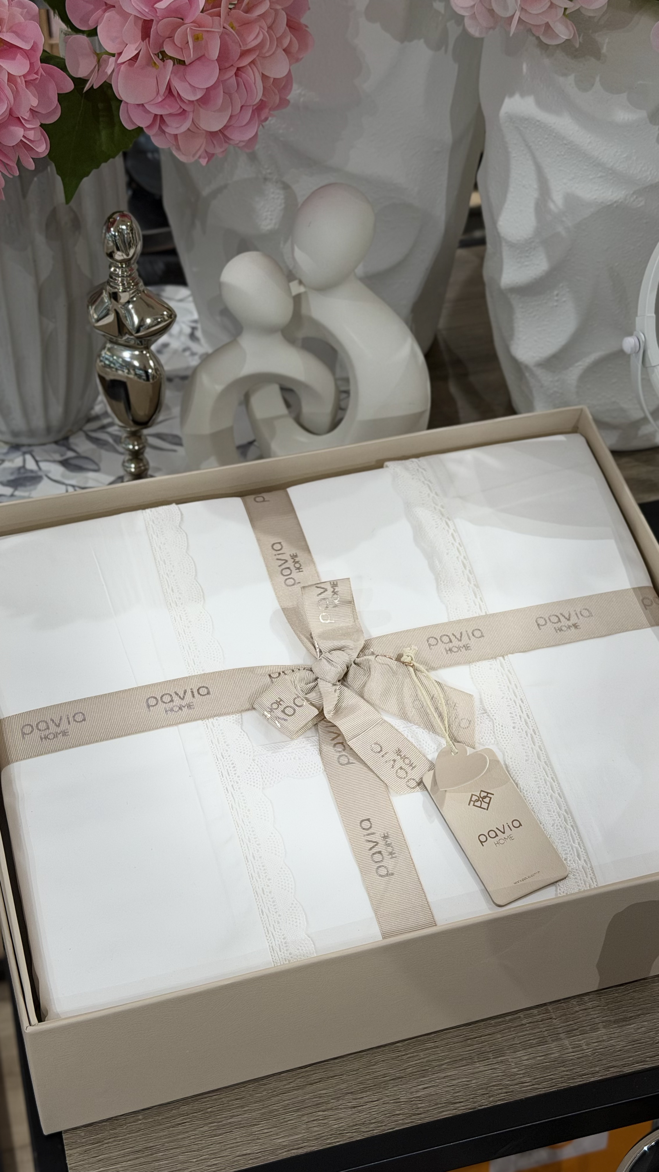 Комплект постільної білизни 200x220 PAVIA KIARA BEYAZ