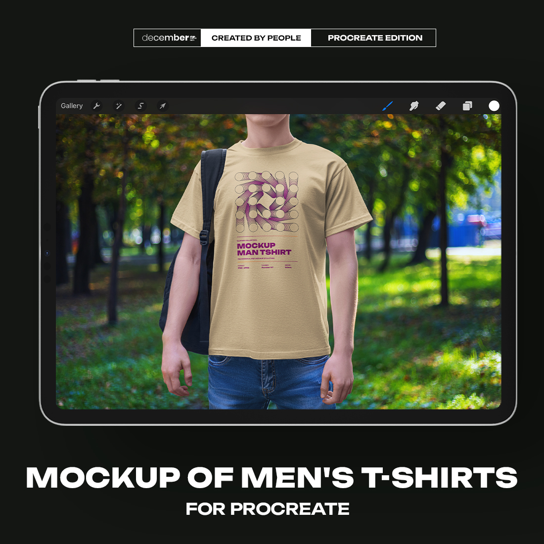 6 Mockups Polo Shirt for Procreate on the iPad-copy
