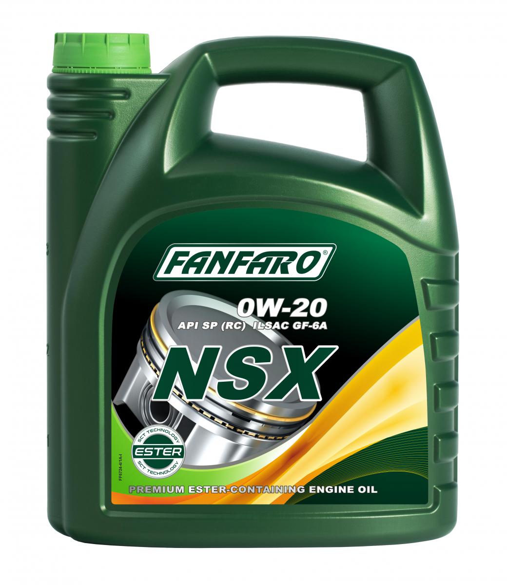 Моторна олива синтетична NSX 0W-20 4л Fanfaro