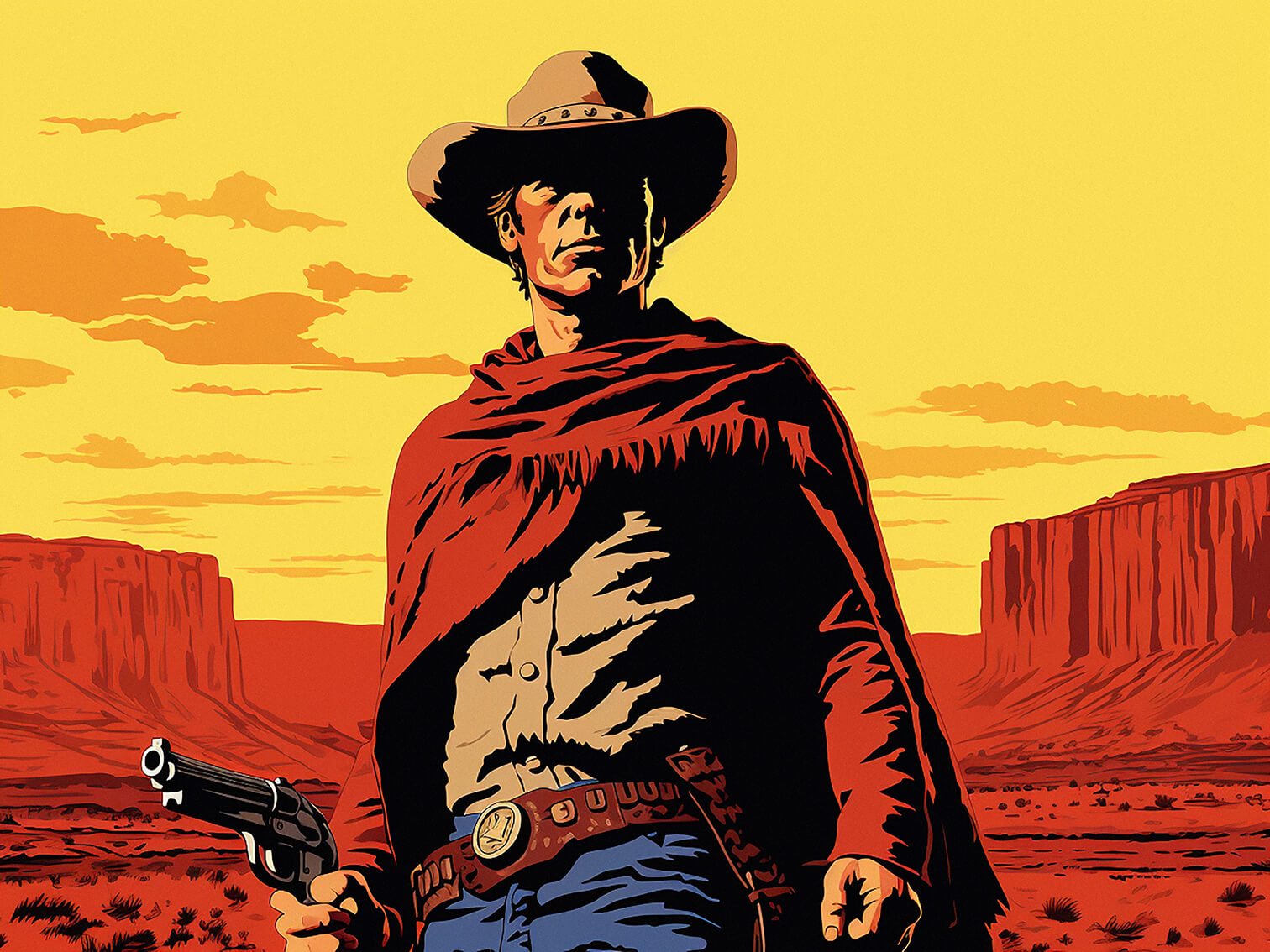 Wild West, 60x80 cm, original acrylic painting on canvas