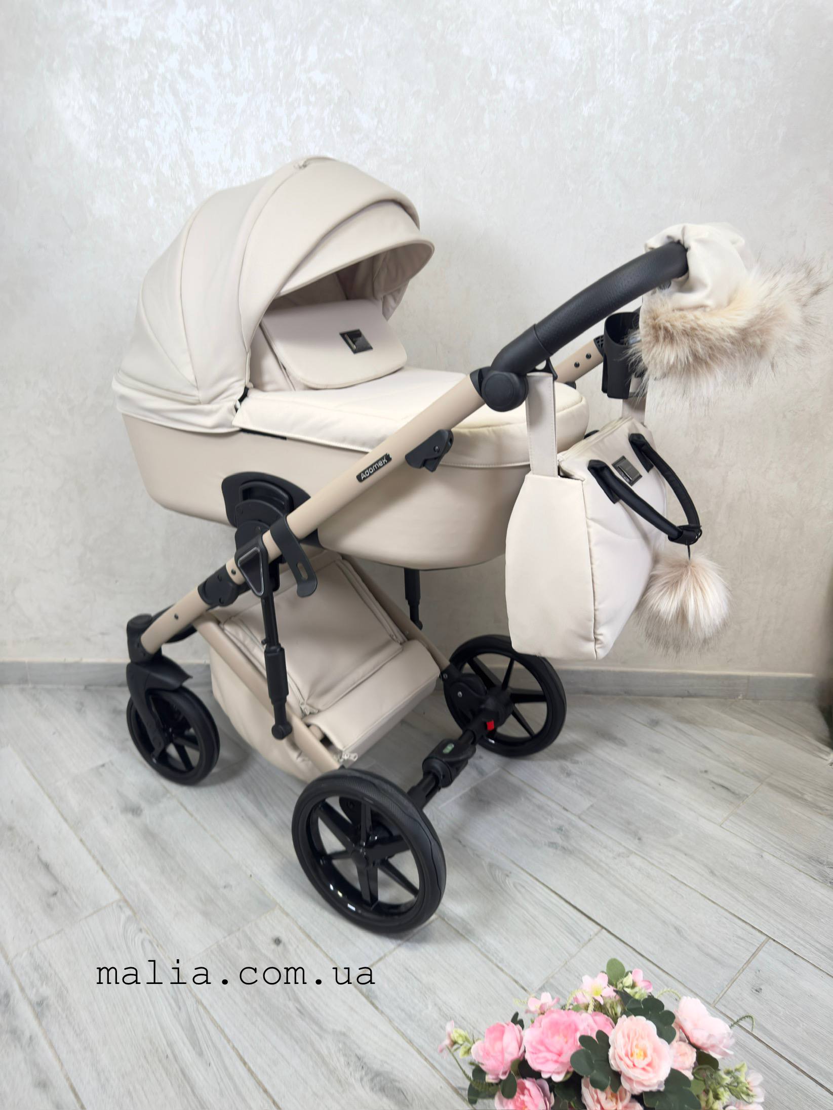 Коляска 2 в 1 Adamex Lumi Natura 3 Vanilla