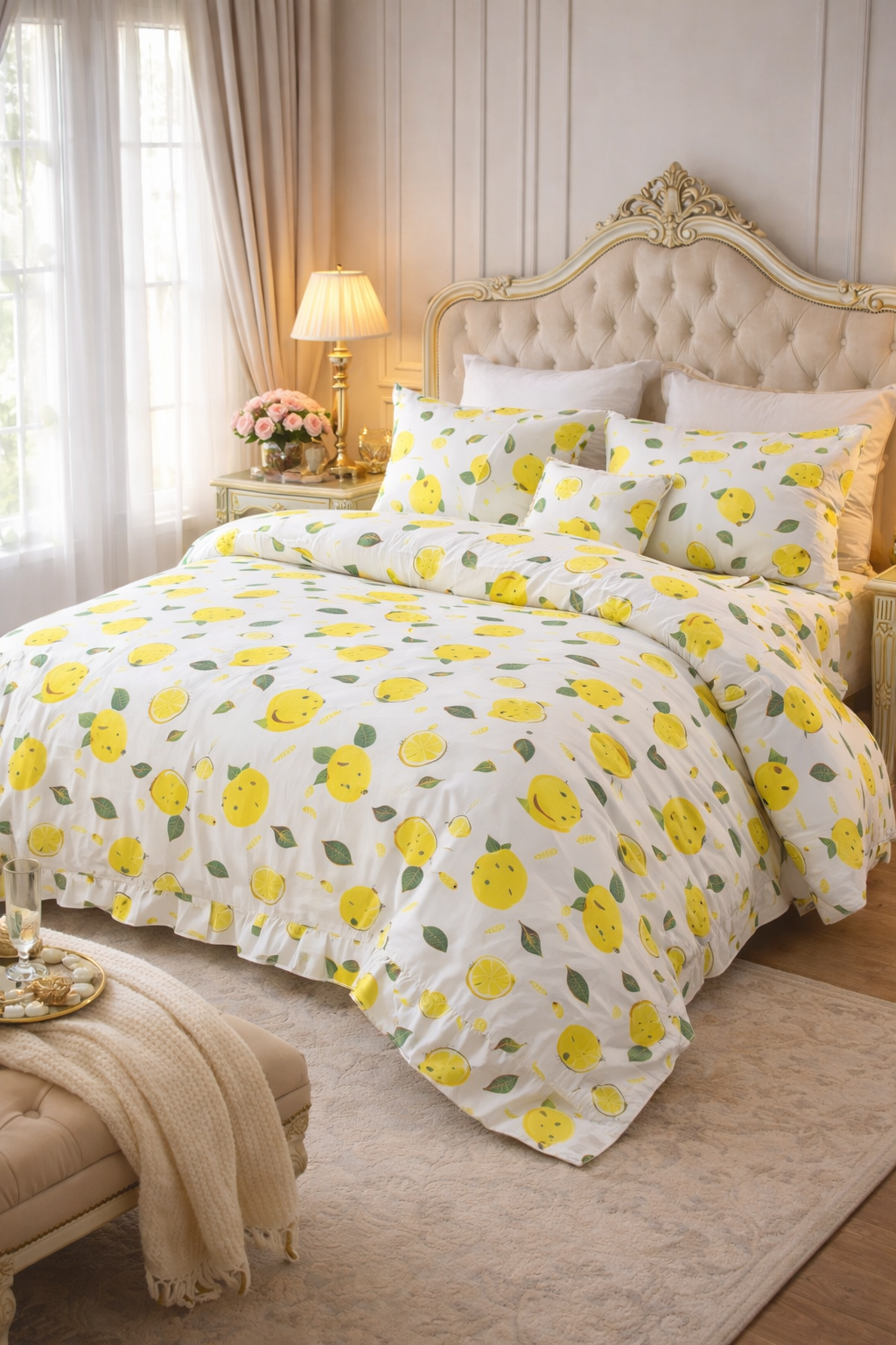 Постільна білизна  від виробника ранфрс принт "Дрібні лимони"