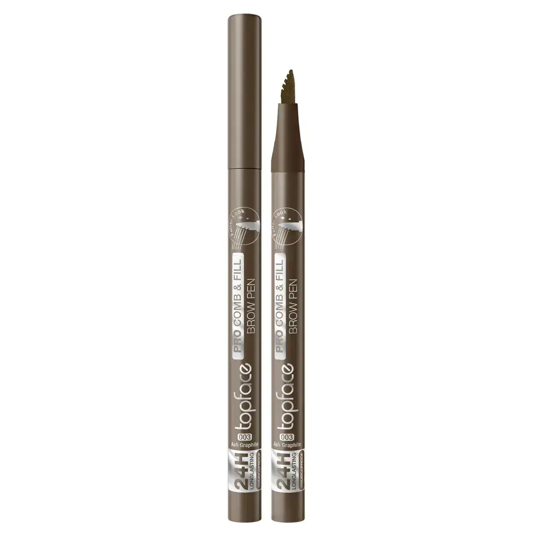 Маркер для брів Topface Pro Comb & Fill Brow Pen PT620 - №03 (Ash Graphite)