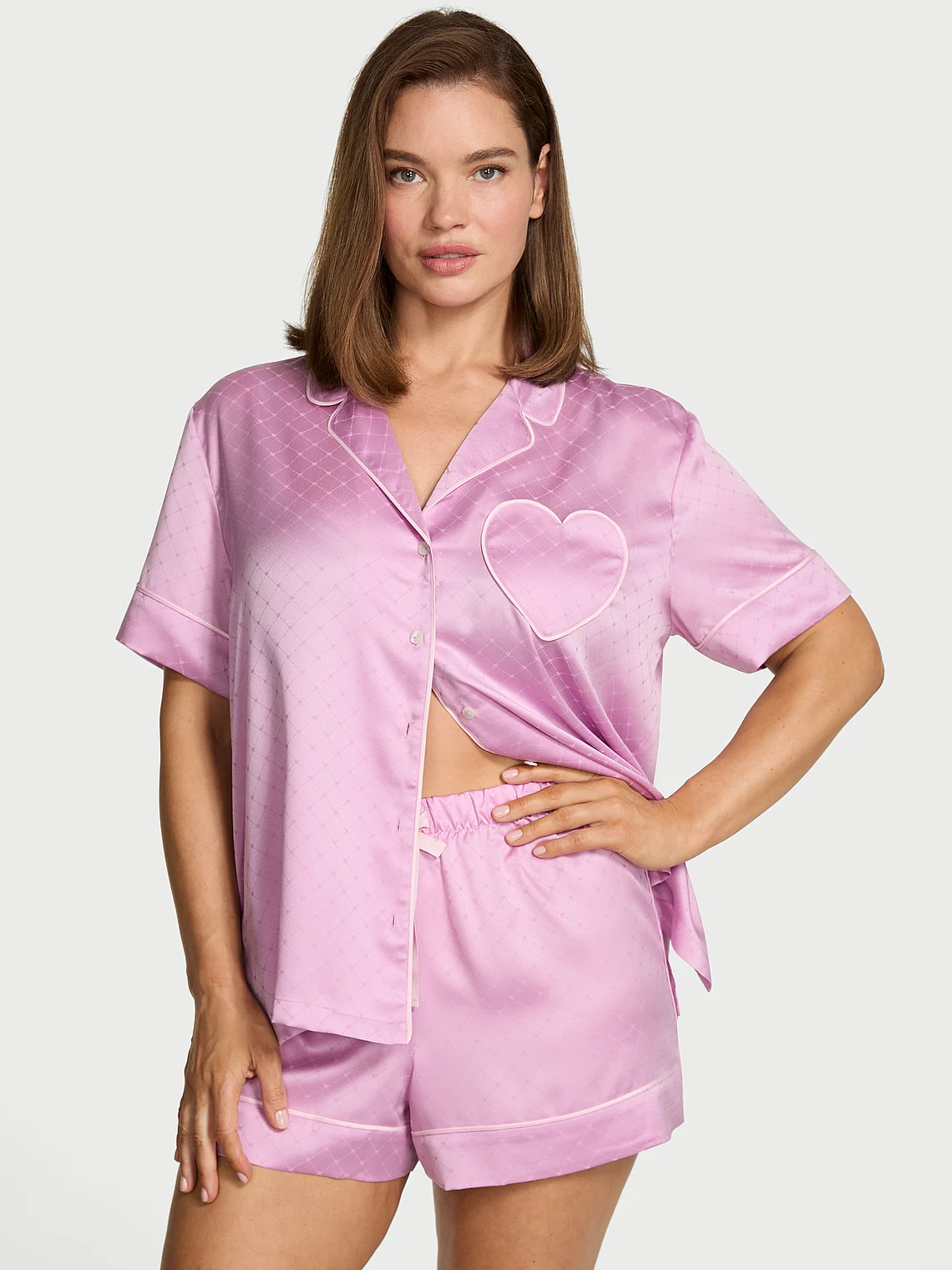Піжама сатинова шортами SATIN SHORT PYJAMA SET