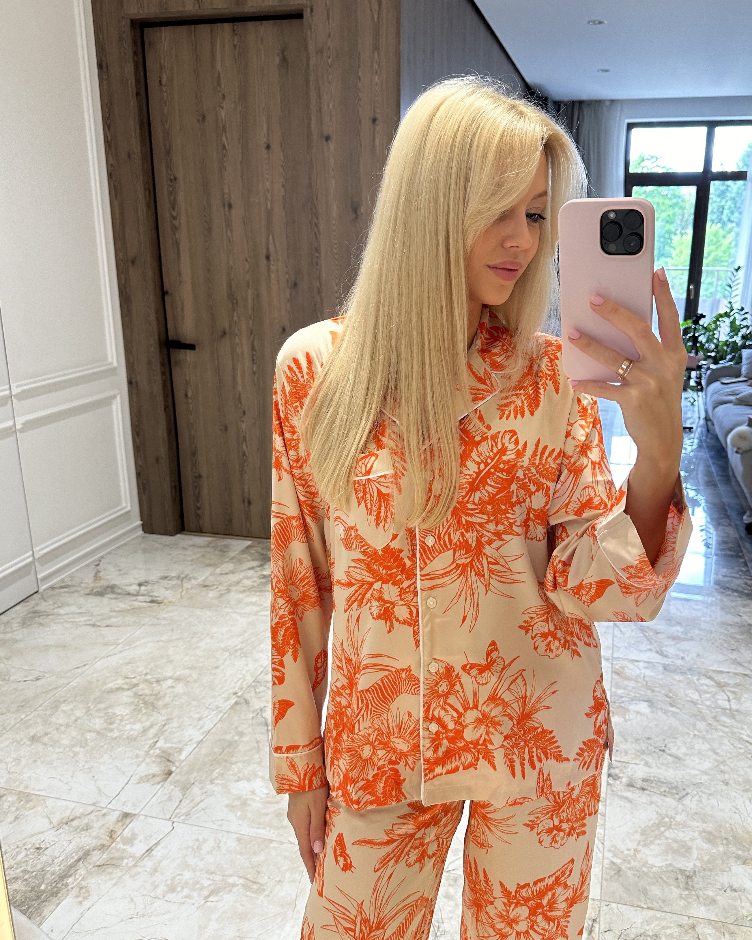 Піжама cатинова Printed Satin PJ Set