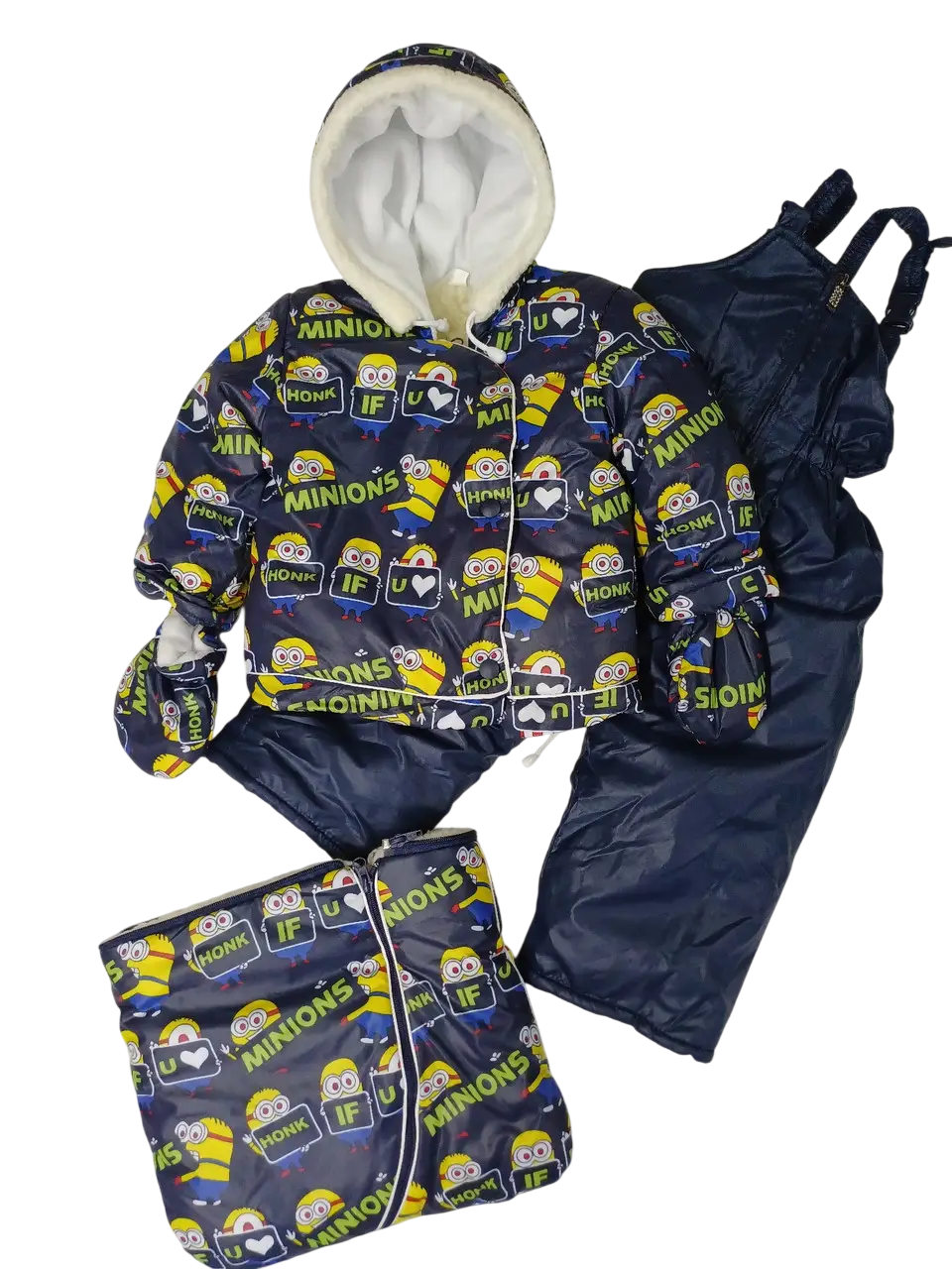 Комплект-спальник + штани зимовий темно-синій