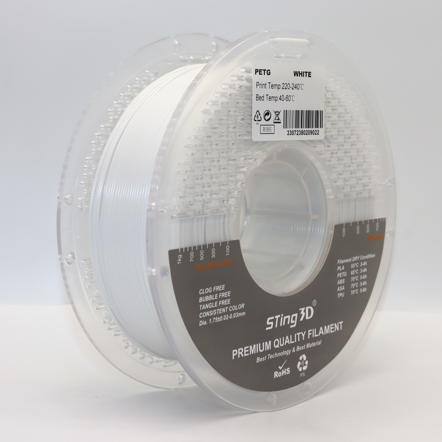 PETG Білий 1.75 mm 1кг