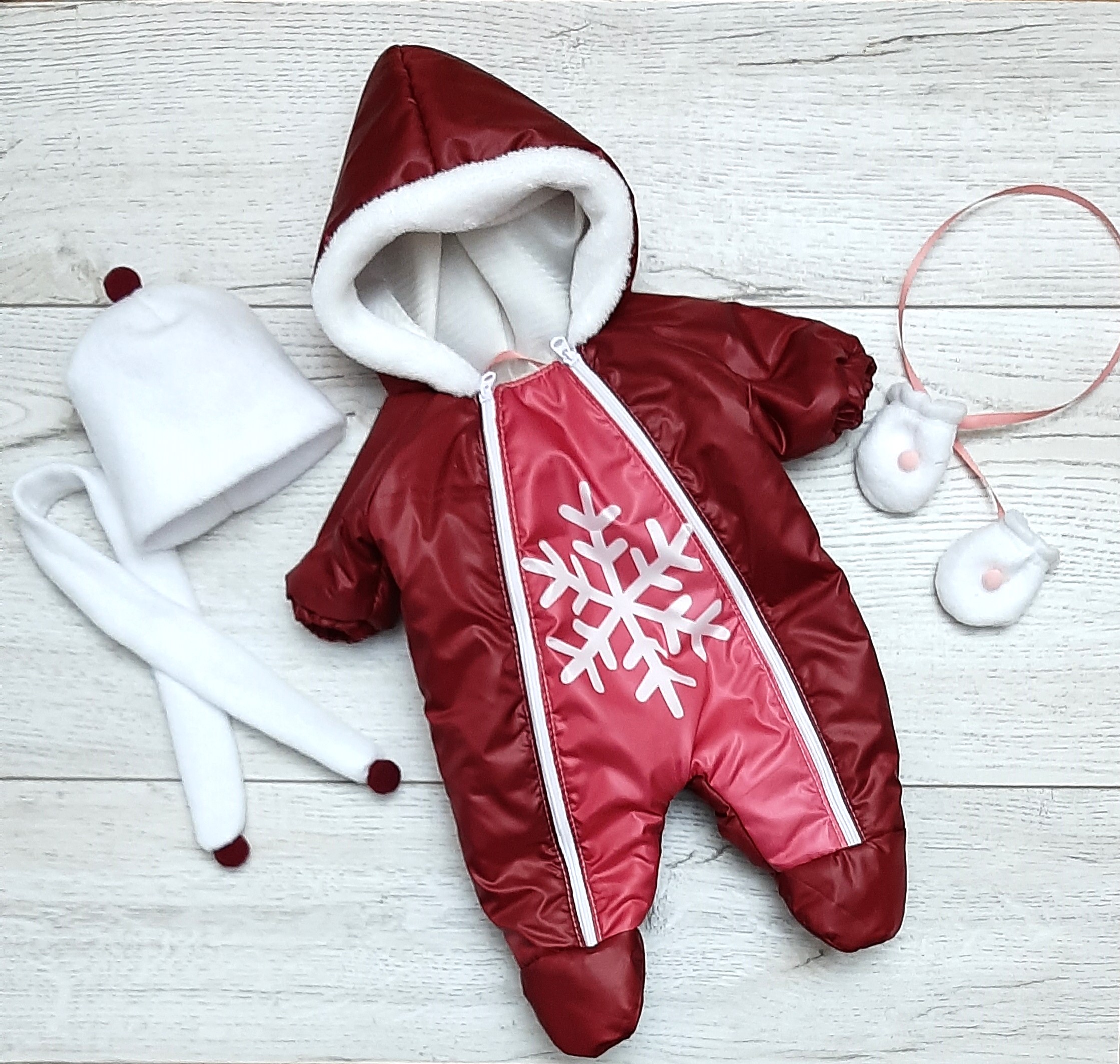 ❆ Суцільний зимовий комбінезон для ляльки Baby Born 43см ❆