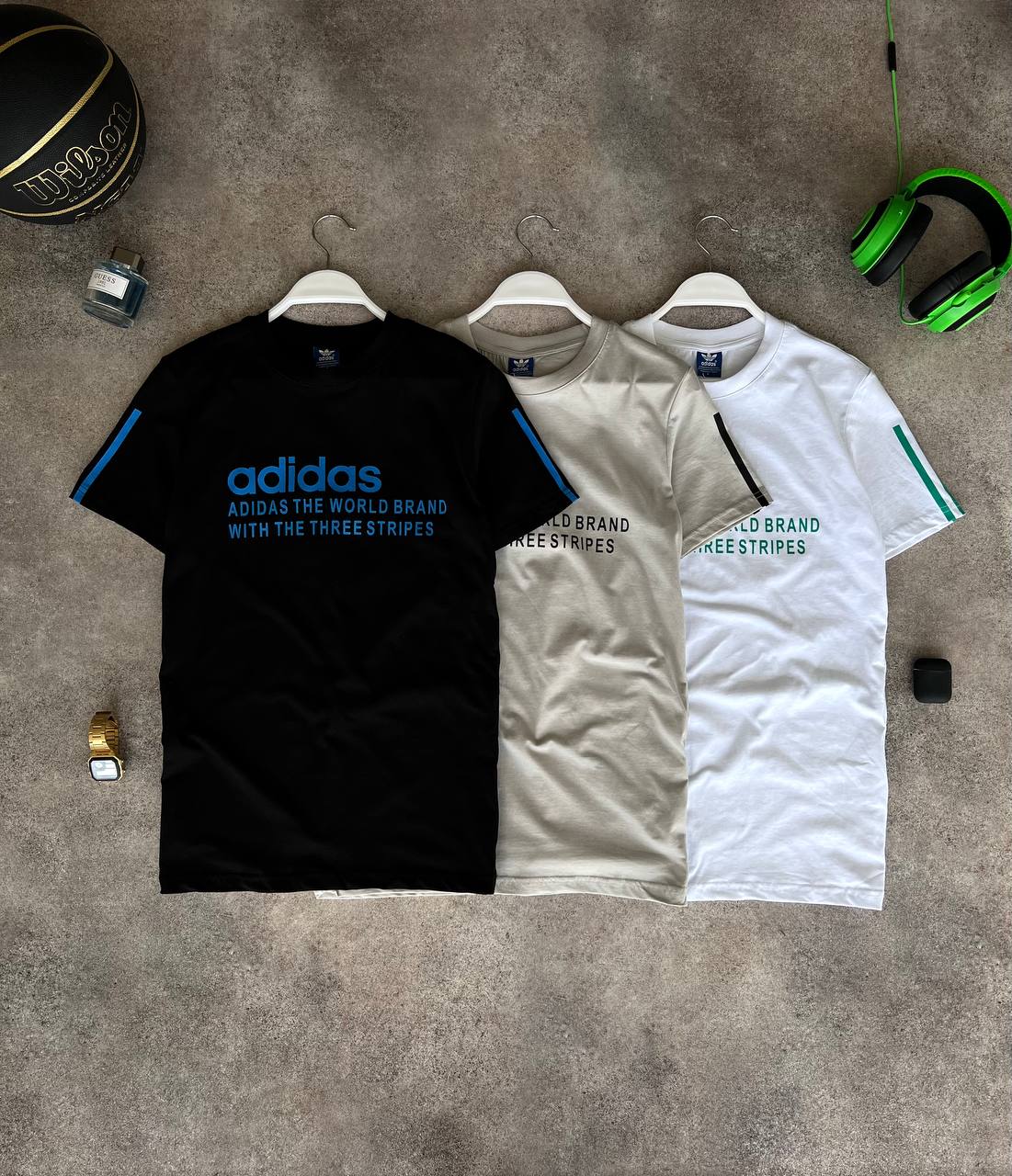 Футболка Adidas (білий, чорний)