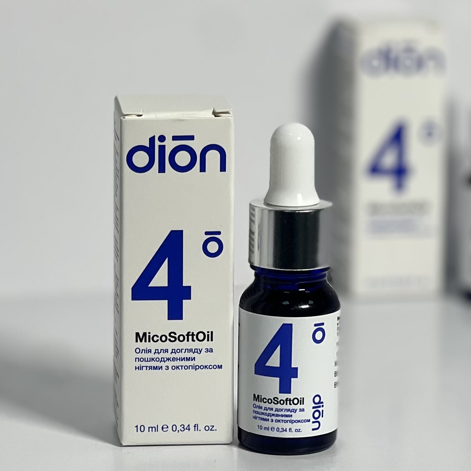MicoSoftOil № 4 Dion | Олія для догляду за пошкодженими нігтями з октопіроксом від Dion 10 мл
