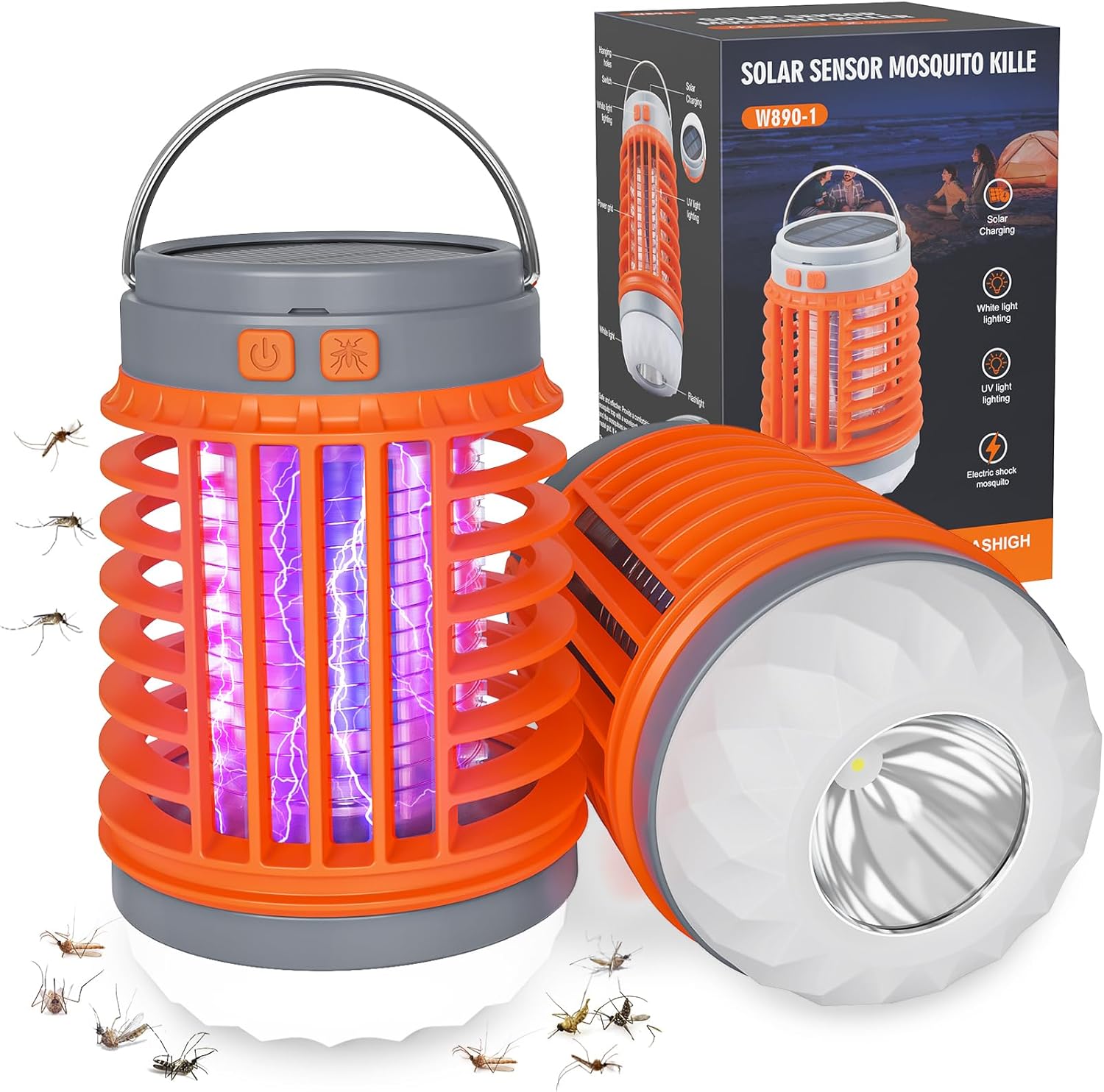 Solar Bug Zapper Outdoor Waterproof Mosquito Zappers for Patio