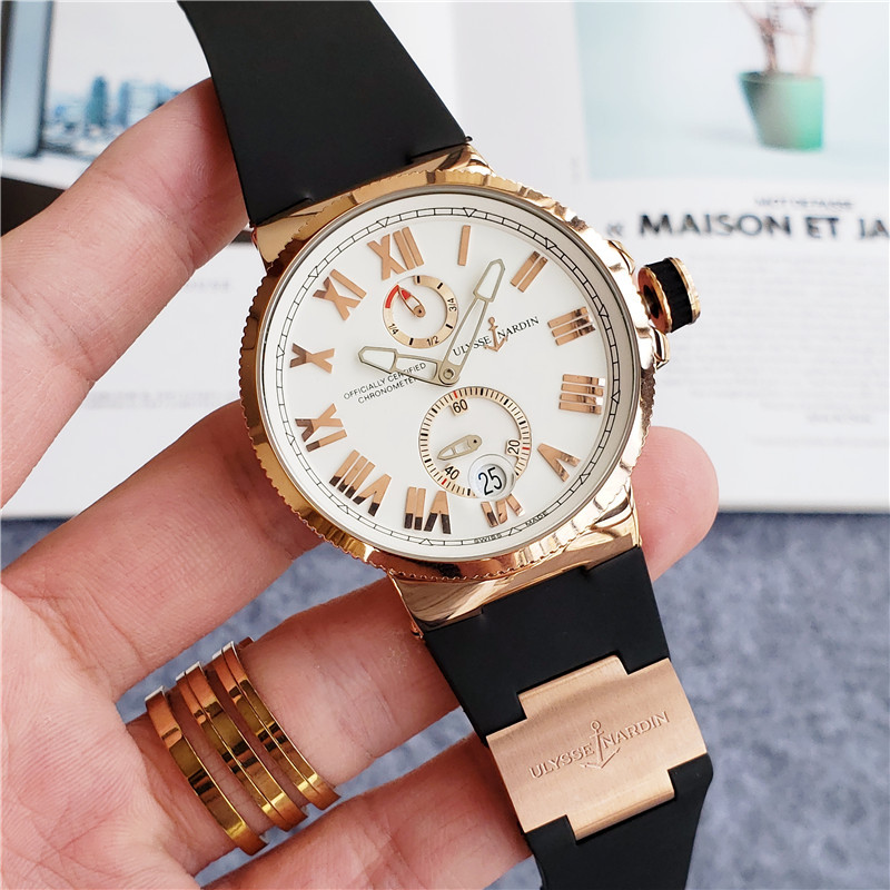Ulysse Nardin Marine Chronometer features an 18k white RZY