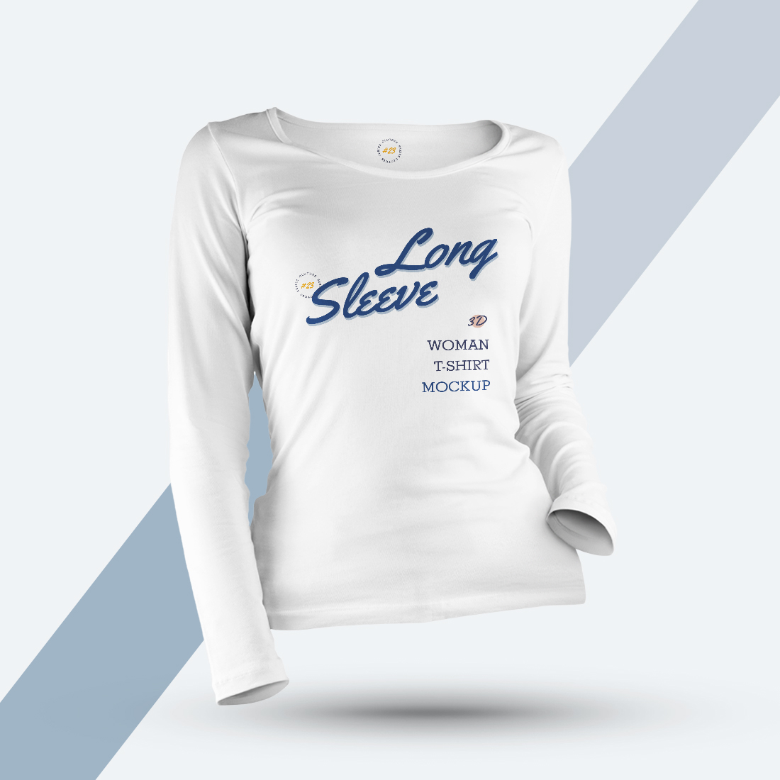 8 Longsleeve 3D T-Shirt Mockup