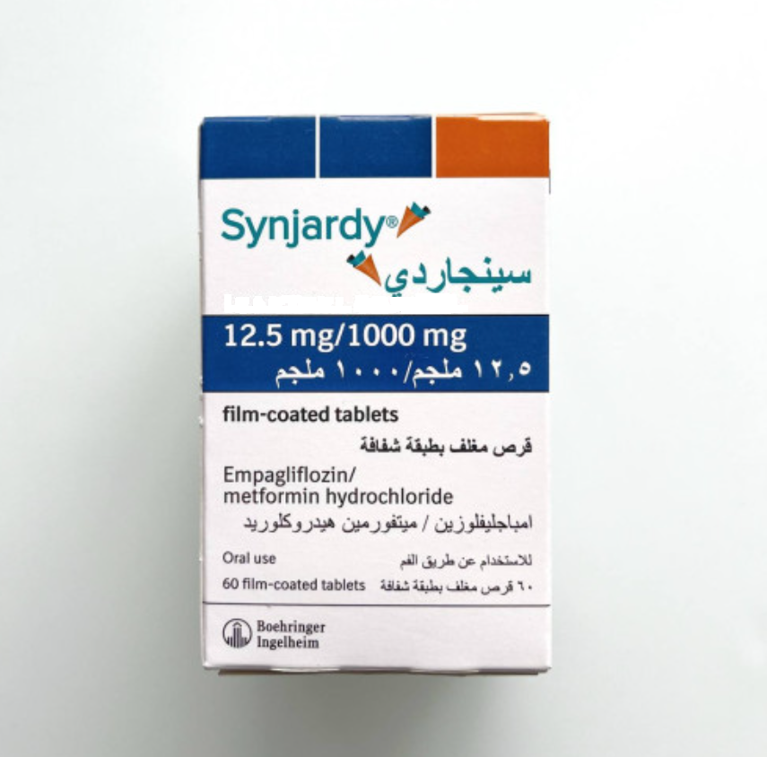 Synjardy 12.5 mg/1000 mg Сінжарді 12,5 мг/1000 мг 60 таблеток Діабет Емпагліфлозин Метформін