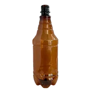 Пляшка прозора "Класік" коричнева 1л, горло 28мм без кришки, упаковка 120 шт