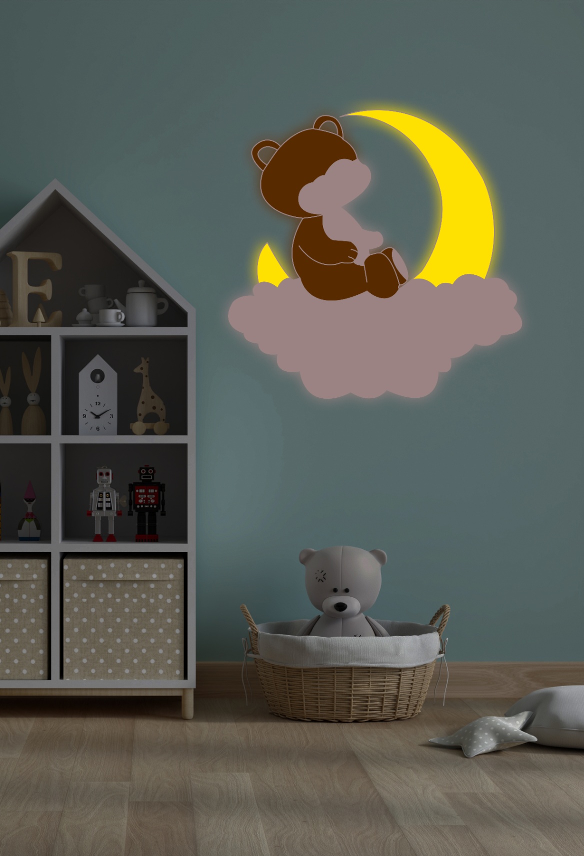 Нічник «Ведмедик на місяці»