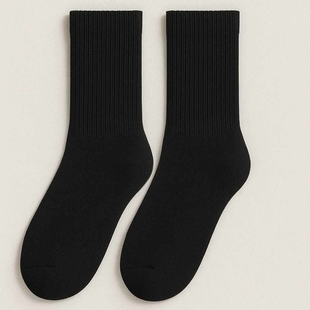 ШКАРПЕТКИ ВИСОКА РЕЗИНКА ДОРОСЛІ ЧОРНІ