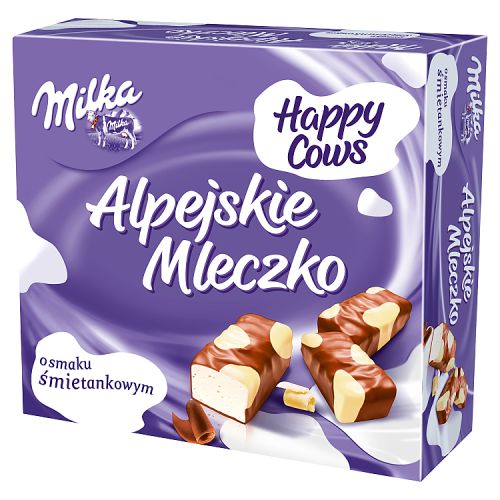 Пташине молоко Milka Alpine зі смаком вершків Happy Cows 330 г