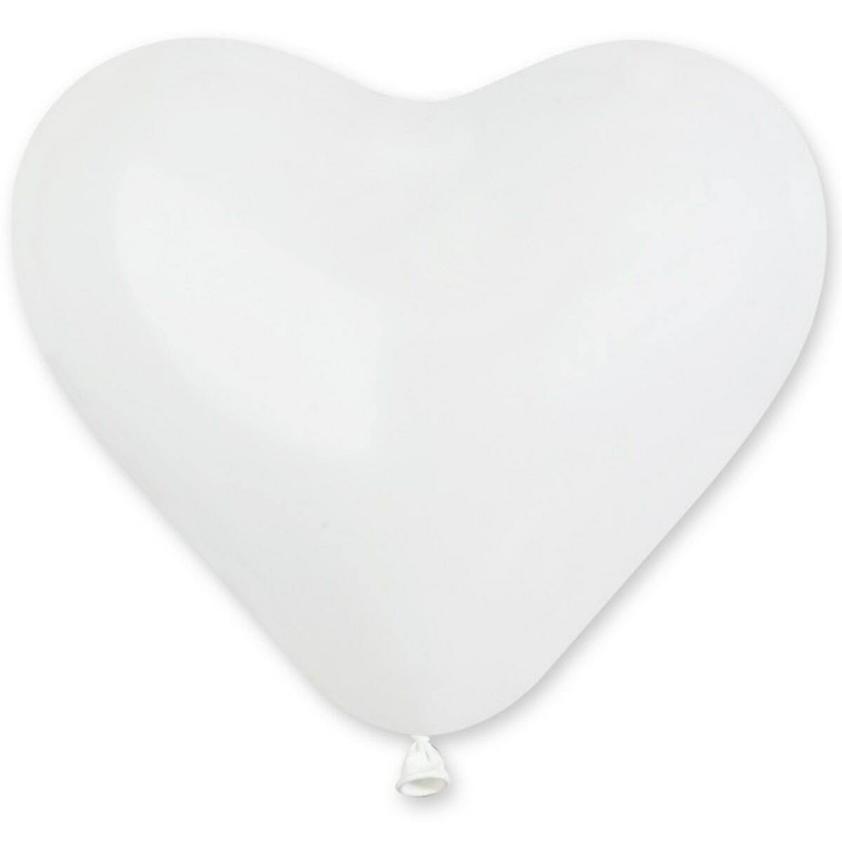 Латексні кулі White heart 25см 10шт