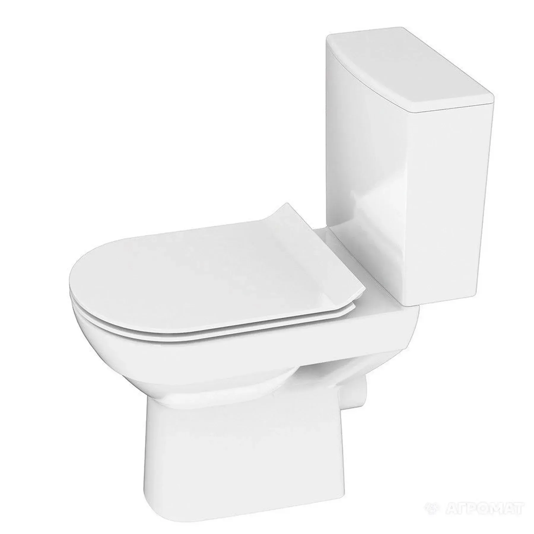 Унітаз-компакт Cersanit 604 CITY NEW CLEAN ON 011 3/5 Slim з кришкою дюропласт