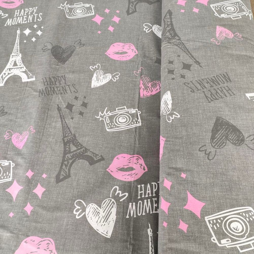 Тканина Голд Euro - Вежа момент на сірому