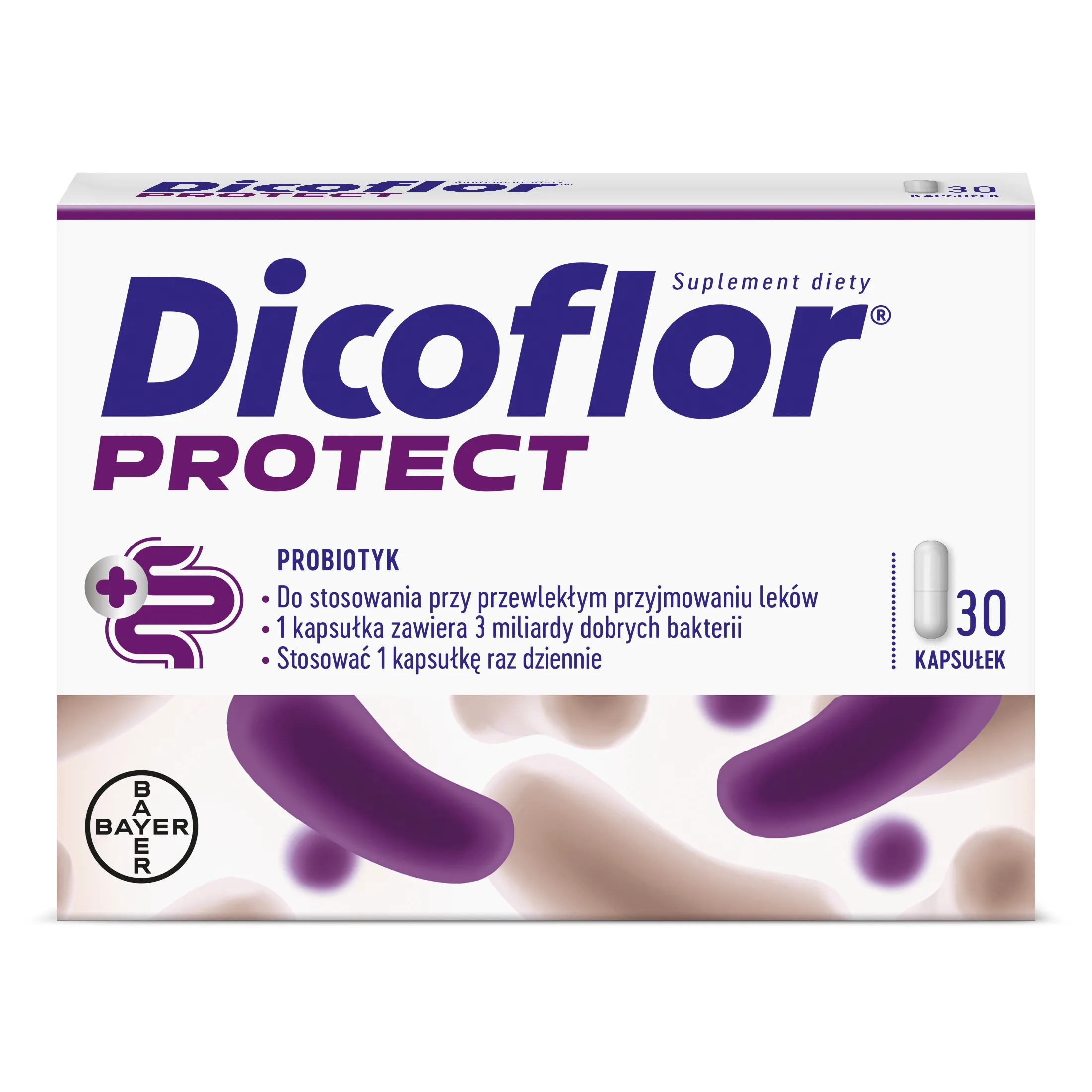 Dicoflor Protect збагачує мікрофлору кишечника - 30 капсул