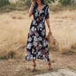 Casual V Neck Floral Dress For Women Summer | Floral Summer Dress