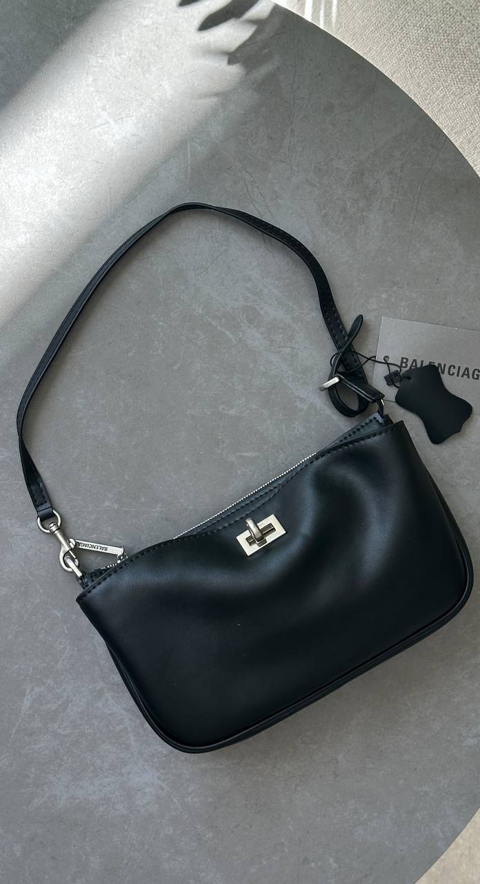 Balenciaga Rodeo Sling Pochette in Black/Silver