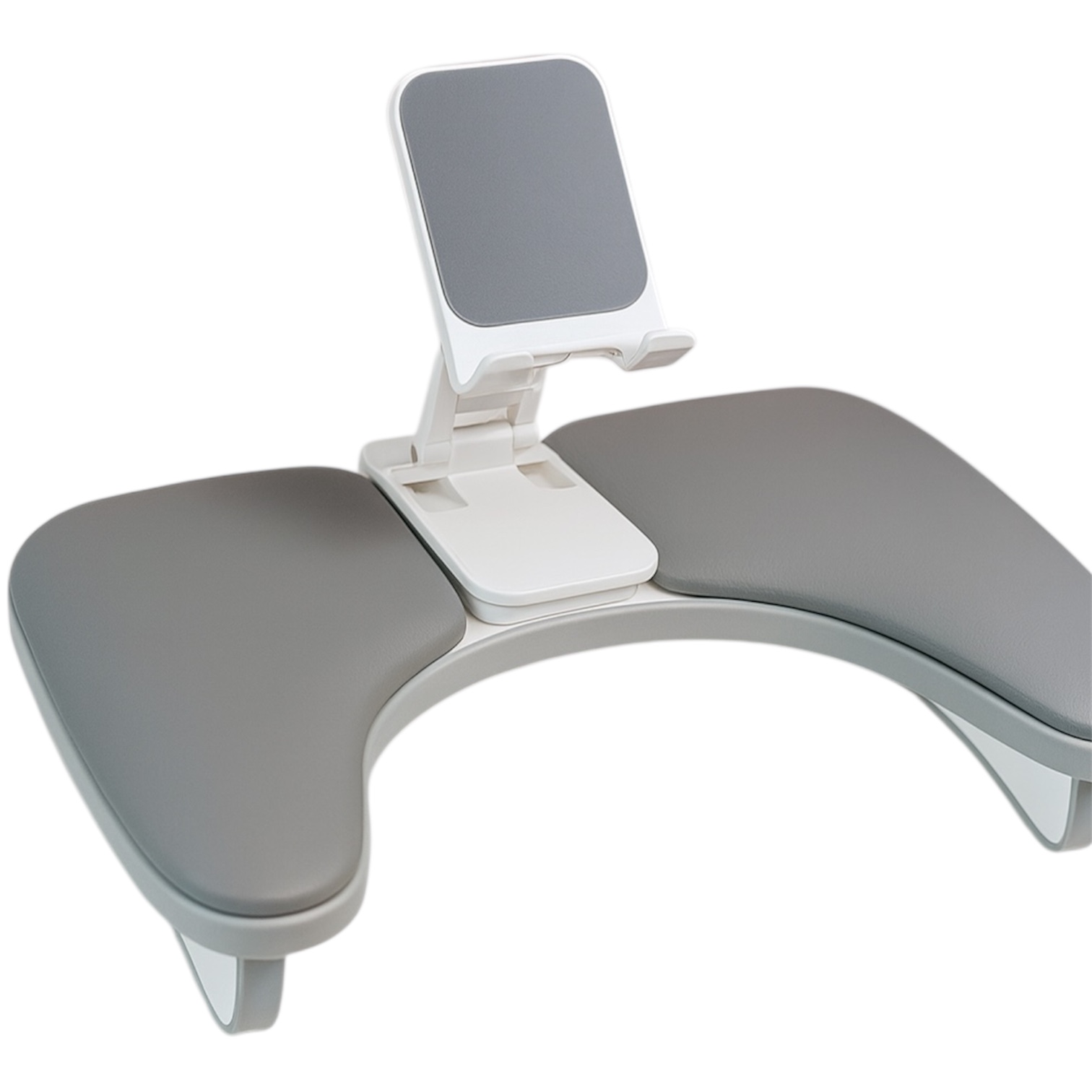 Манікюрний фігурний підлокітник з тримачем для телефону, Сірий