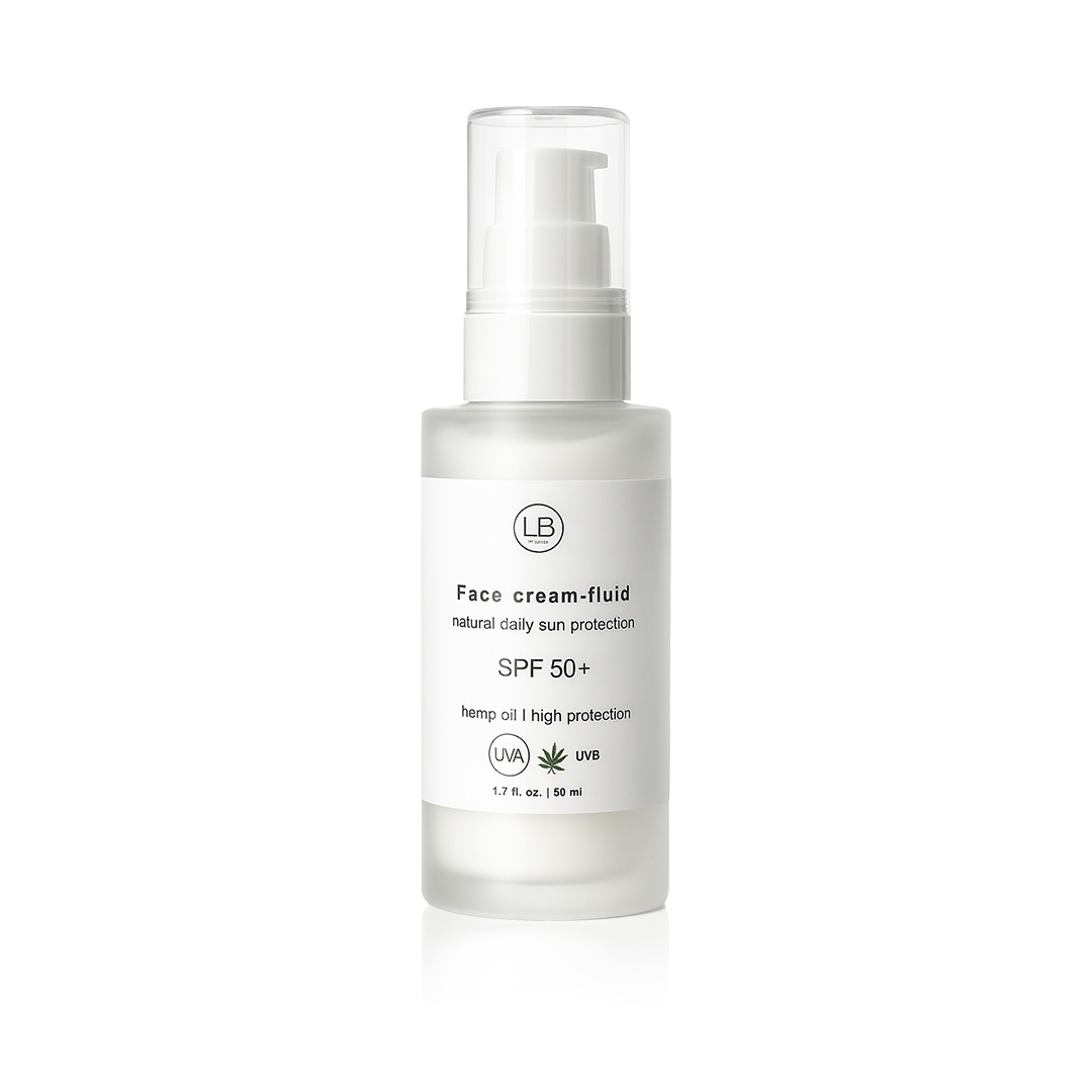 Крем-флюїд для обличчя з коноплею SPF 50+ високий UV захист для щоденного догляду