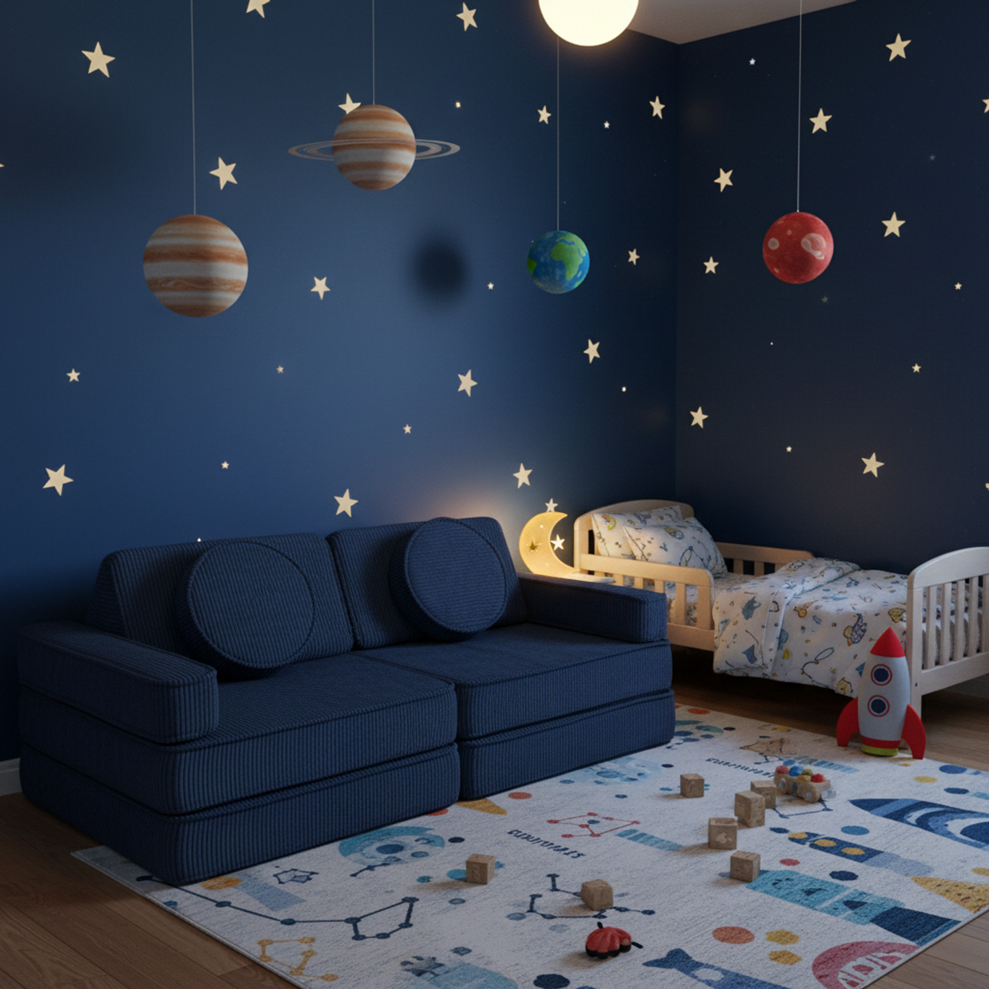 Дитячий диван Будуйко Темно-синій