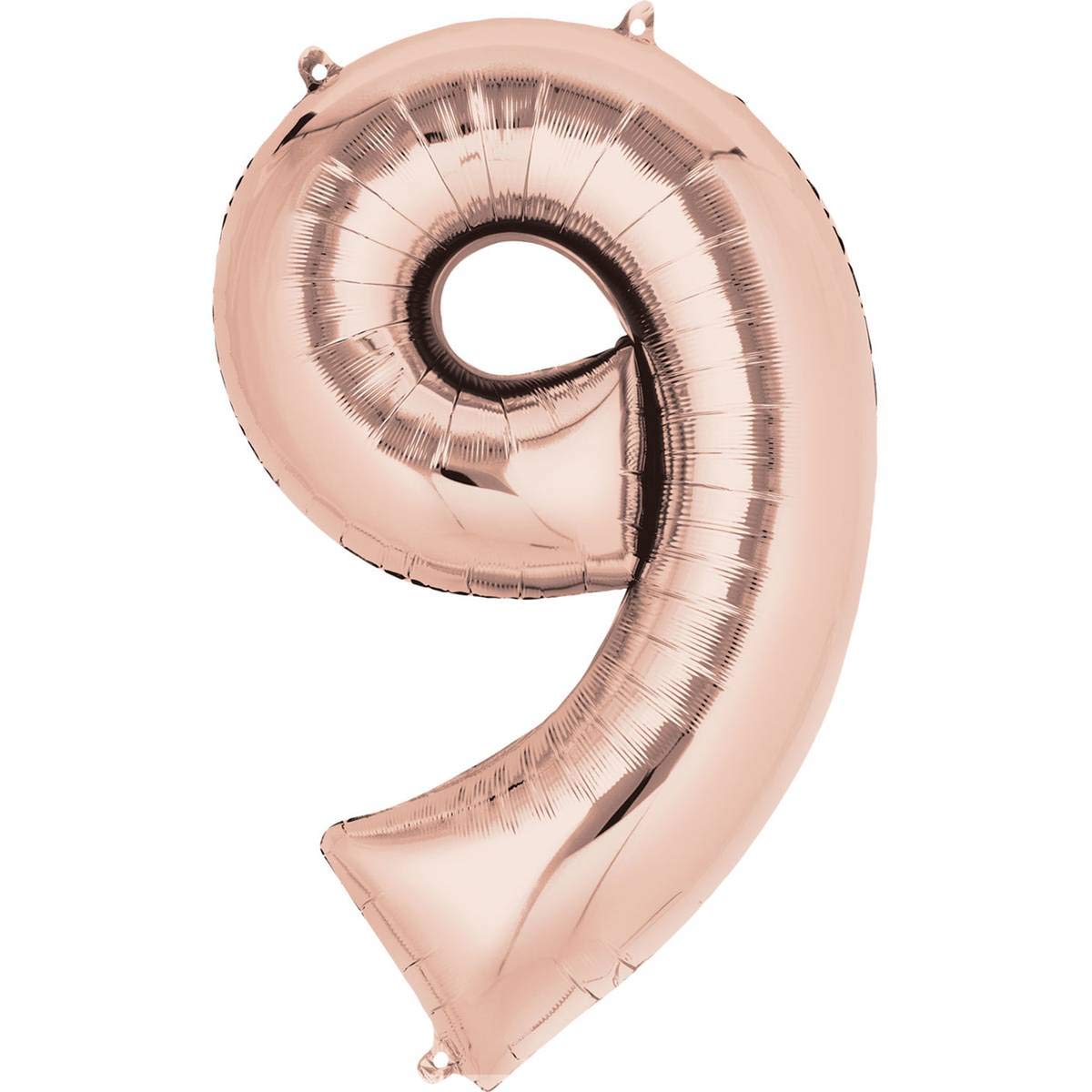 34 inch Number 9 Rose Gold Helium Balloon