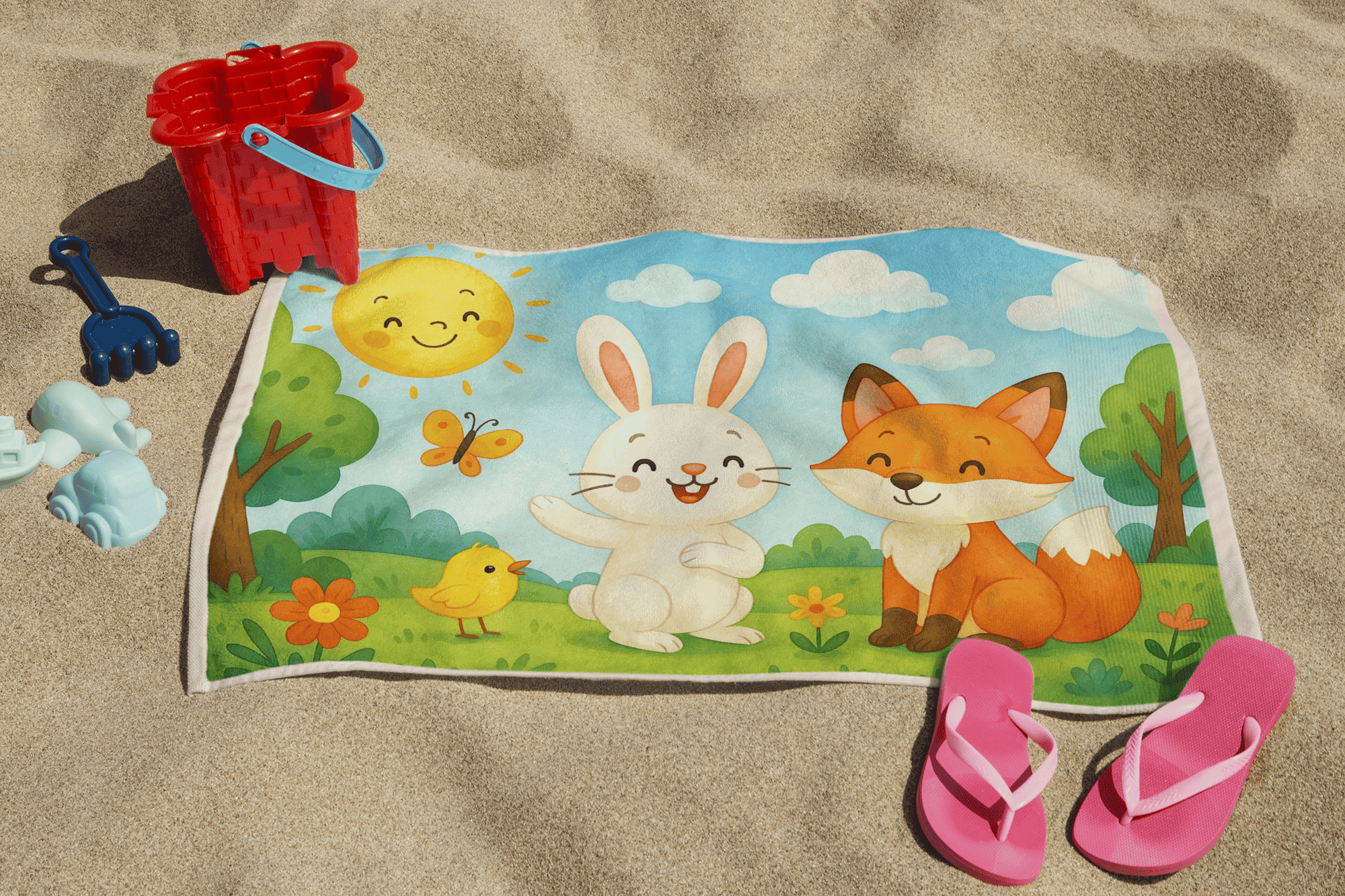 Рушник "Зайчик та Лисичка"