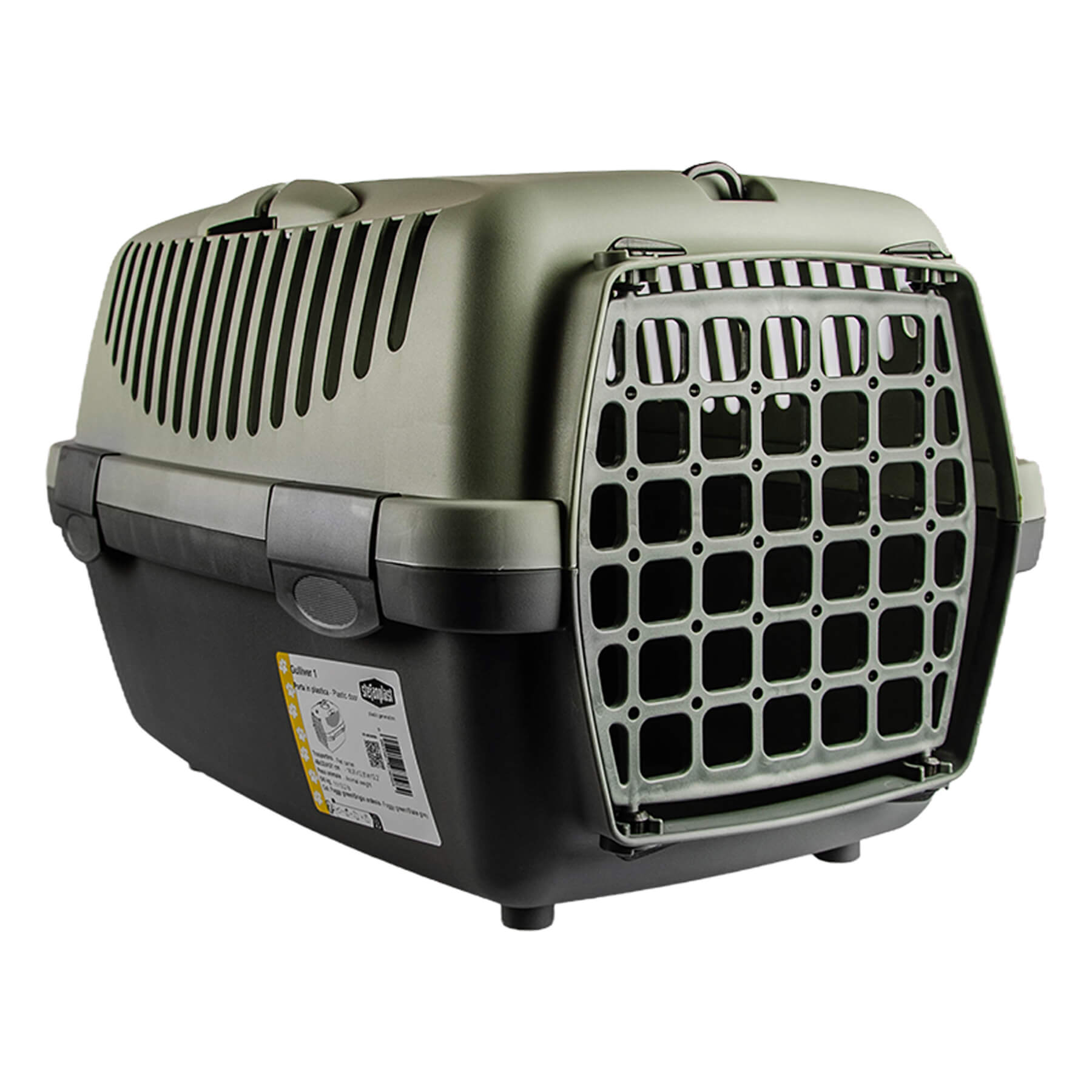 Переноска д/тварин 48 х 32 х 31 см Gulliver-1 сіро-зелений