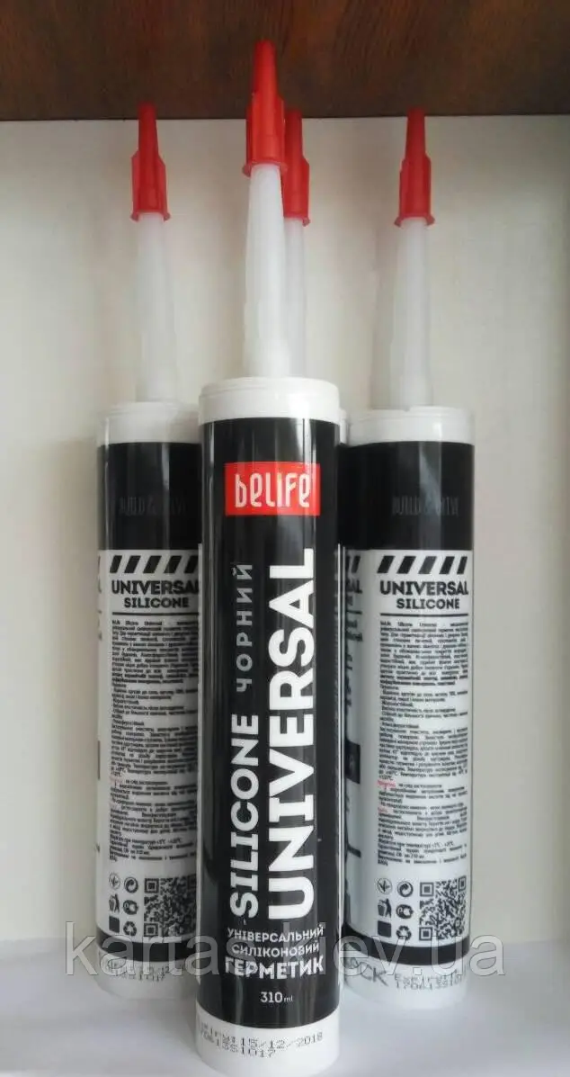 Герметик силіконовий універсальний BeLife чорний 310 мл
