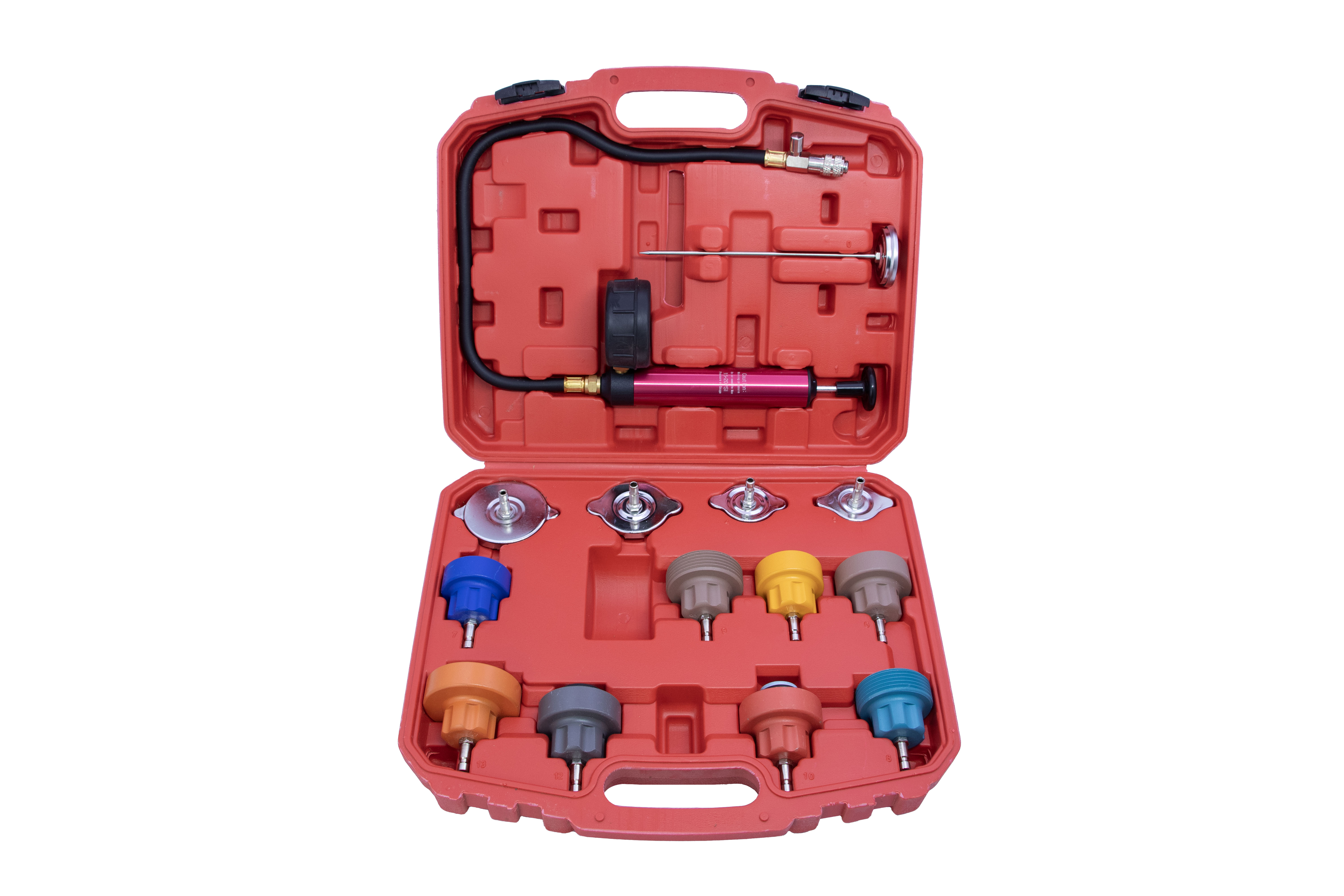 YS 064 Набір для тестування герметичності системи охолодження 14 шт (метал)