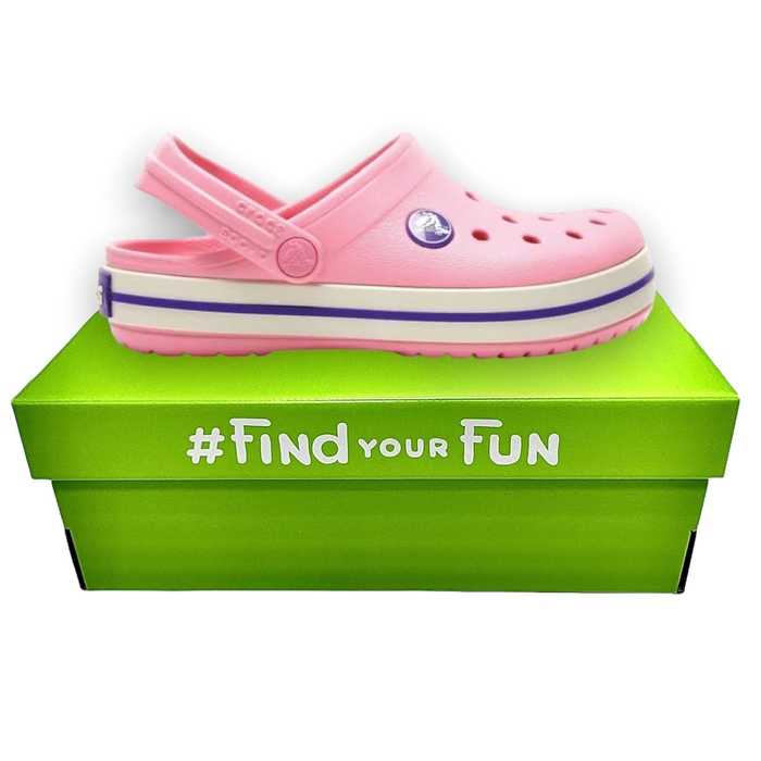 Crocs Kids’ Crocband Clog Peony Pink/Stucco дитячі крокси для дівчаток рожеві