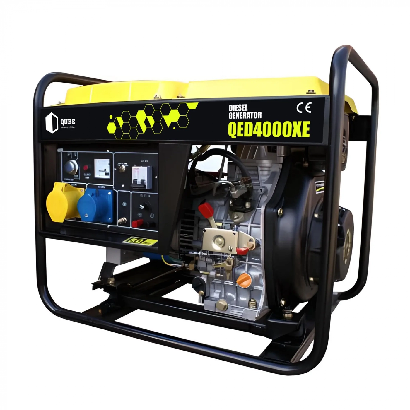 Генератор дизельний Qube QED4000XE 2.6кВт/3.0кВт, 230V, 50 Hz, 12 л, 1 фаза