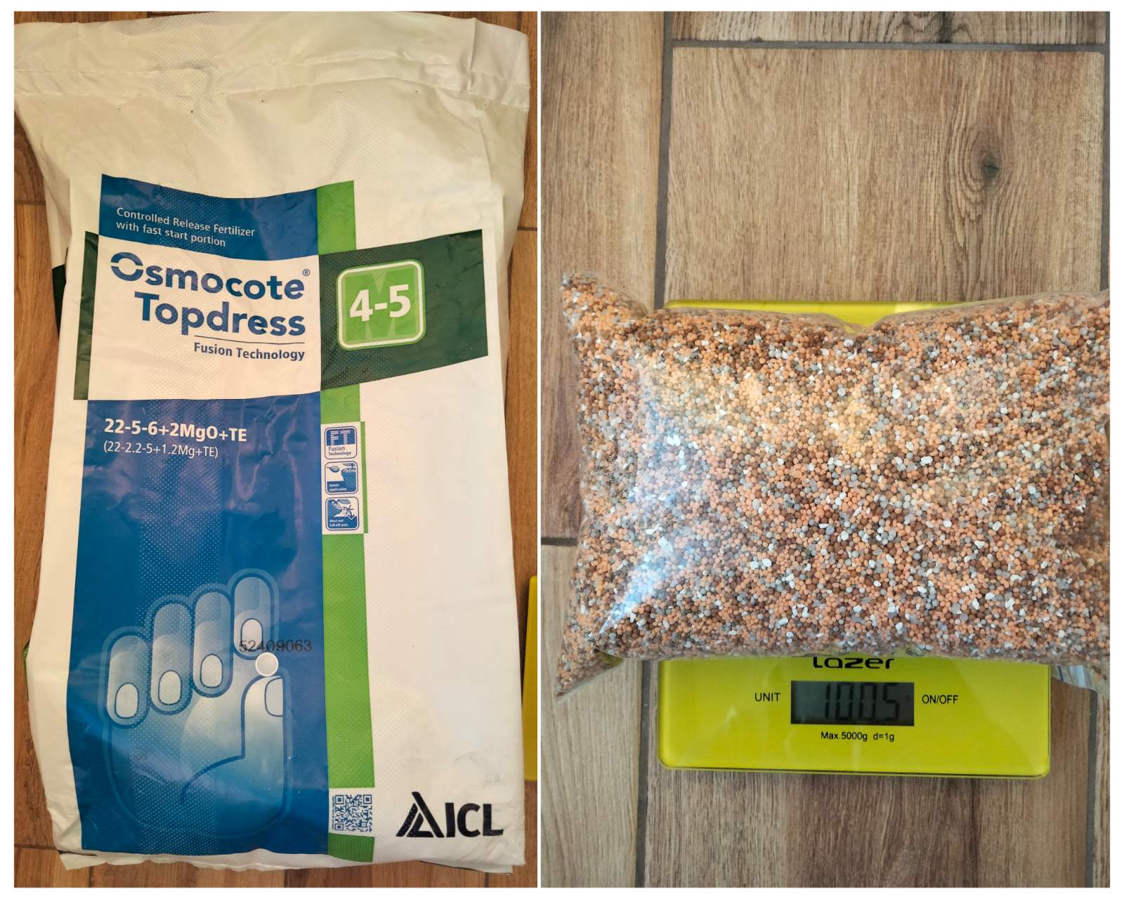 🌱 Osmocote TOP DRESS 4–5M  (22 + 5 + 6 + 2MgO + TE) 1 кг