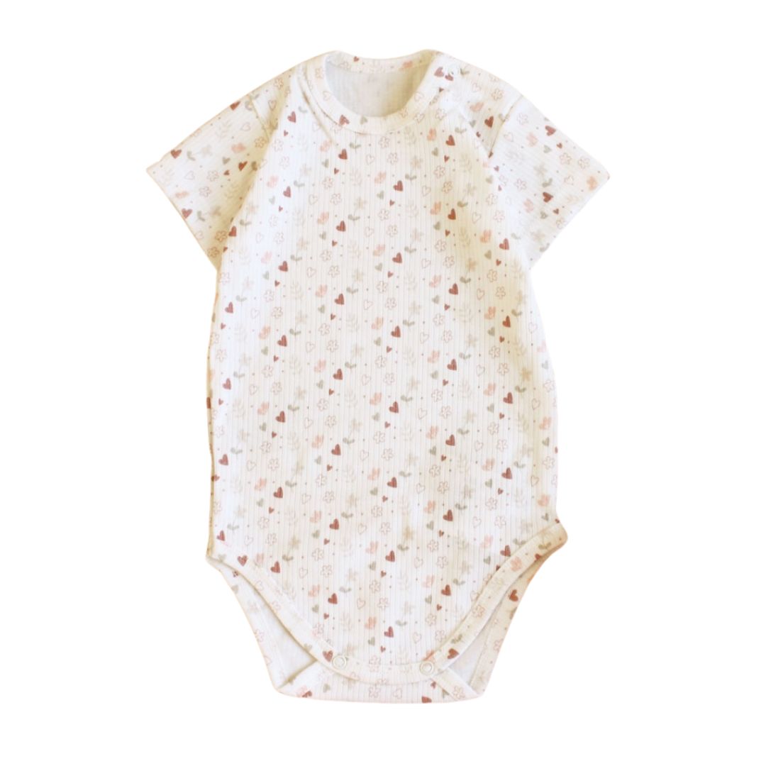 Дитячий боді з коротким рукавом рубчик